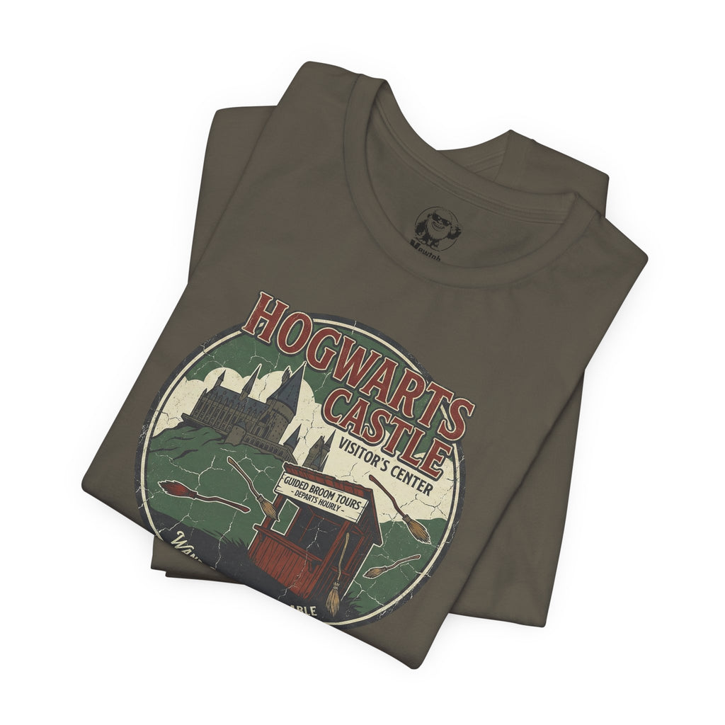 Hogwarts Castle Vintage Travel Tee — "Hogwarts Castle Visitor Center" Graphic T-Shirt