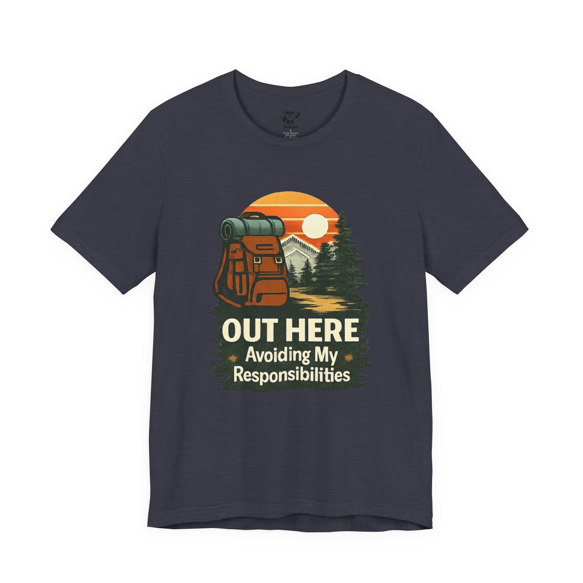 Out Here Avoiding My Responsibilities - Backpack Sunset Outdoor Tee