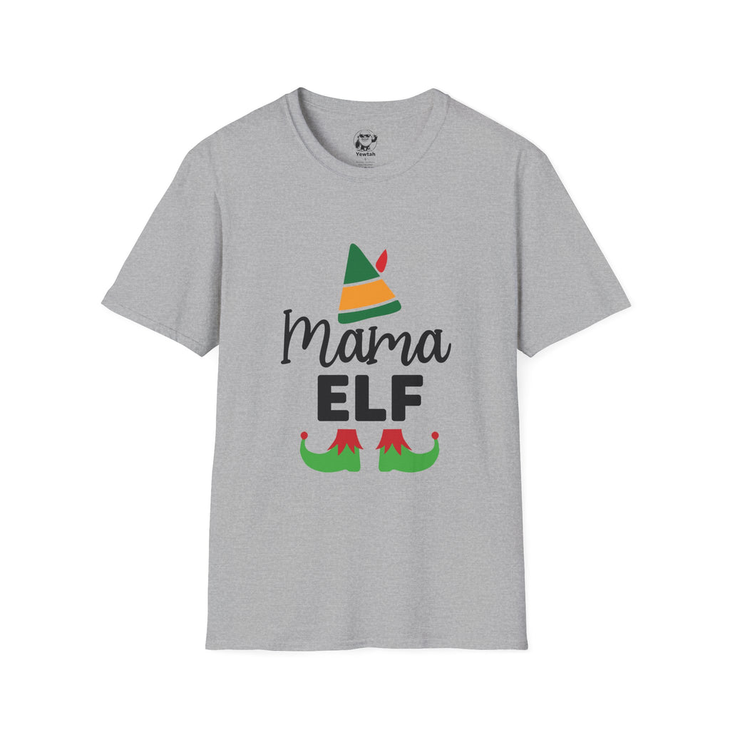 Mama Elf T-Shirt — Cute Holiday Christmas Mom Tee