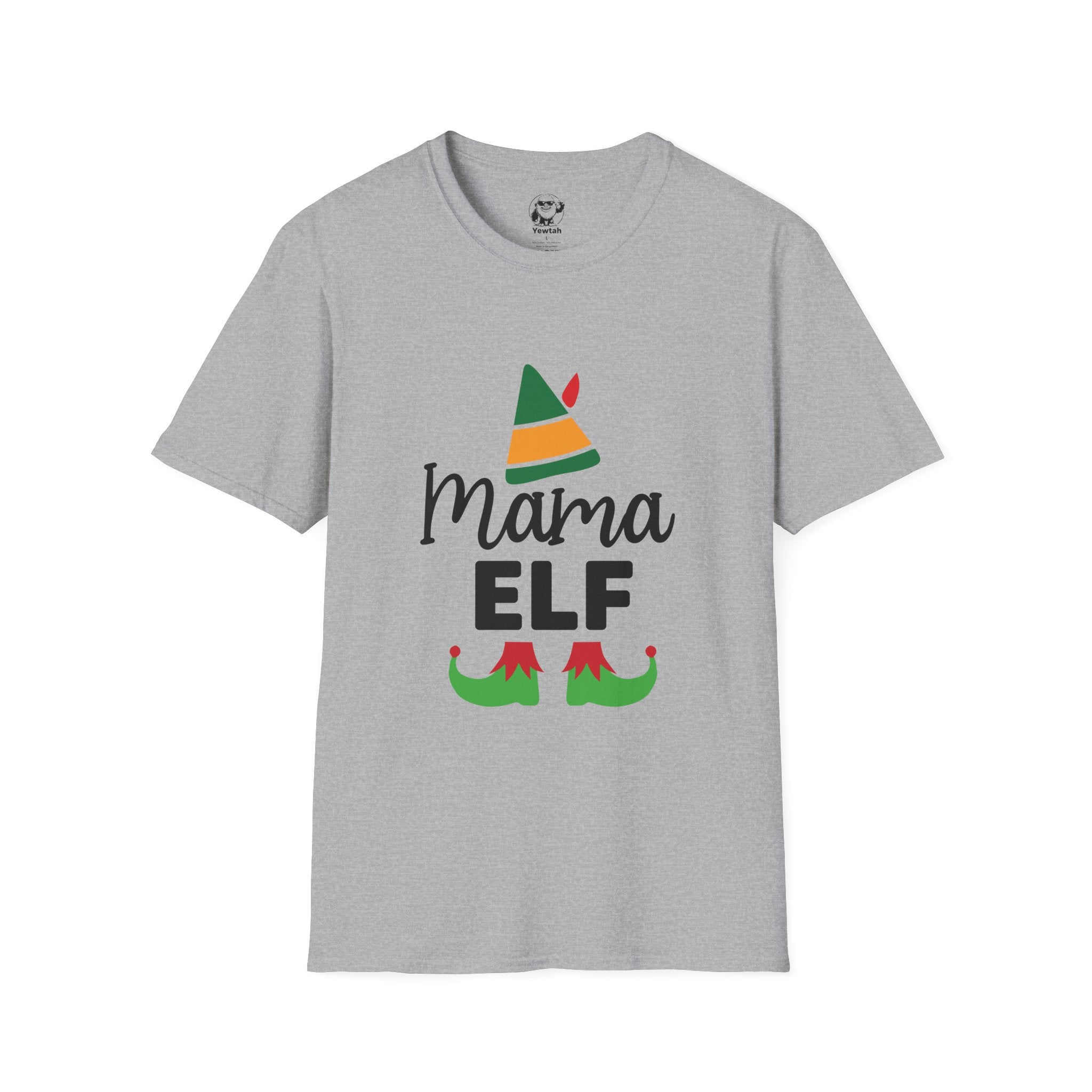 Mama Elf T-Shirt — Cute Holiday Christmas Mom Tee