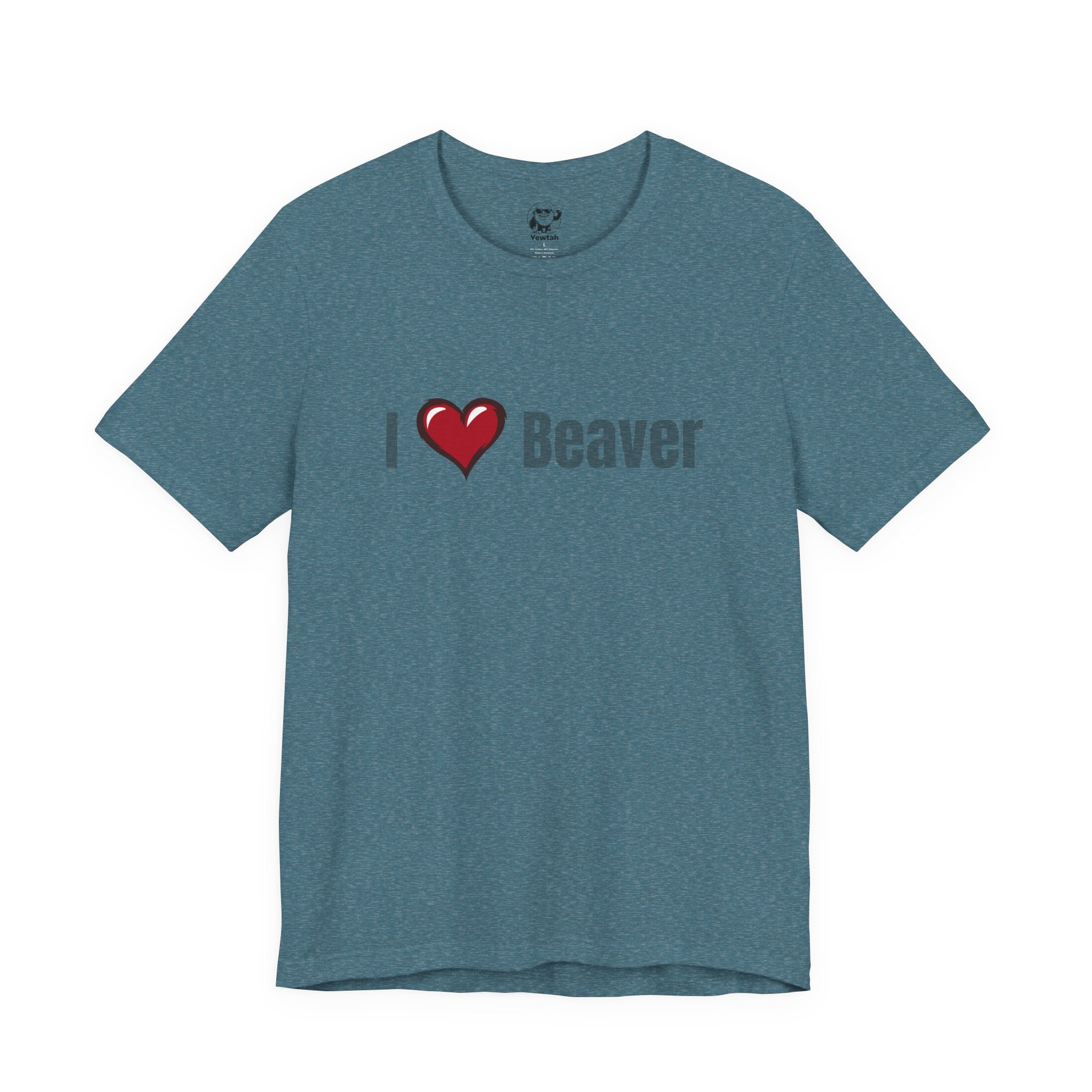 I Heart  Beaver T-Shirt — Funny Animal/Love Graphic Tee
