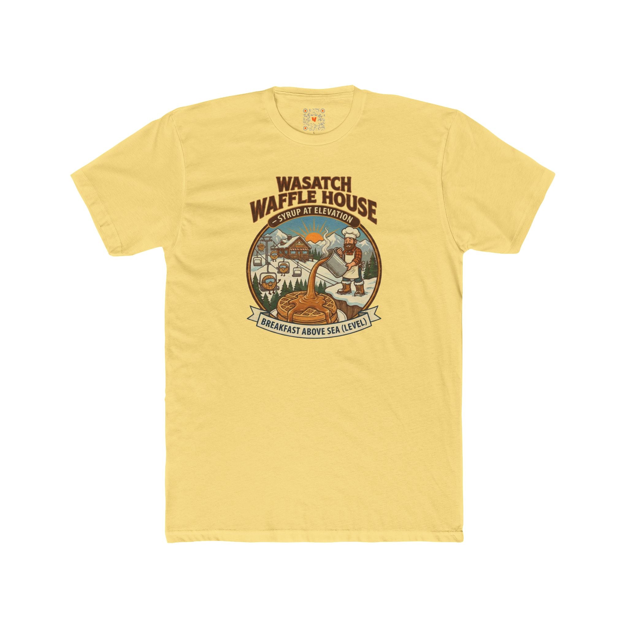 Wasatch Waffle House Vintage Graphic Tee – "Breakfast Above Sea Level"