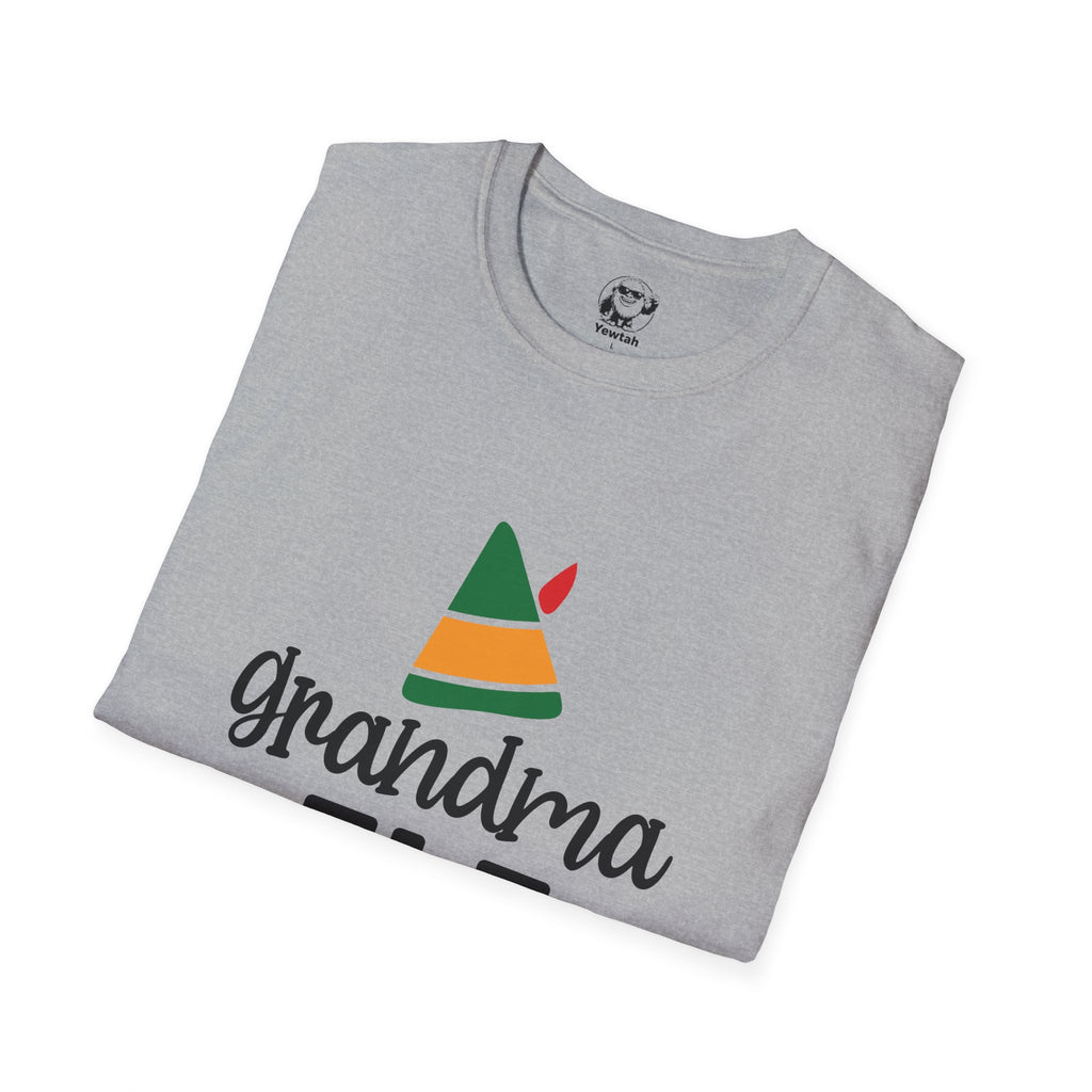 Grandma Elf Christmas T-Shirt — Cute Holiday Family Tee with Elf Hat & Shoes