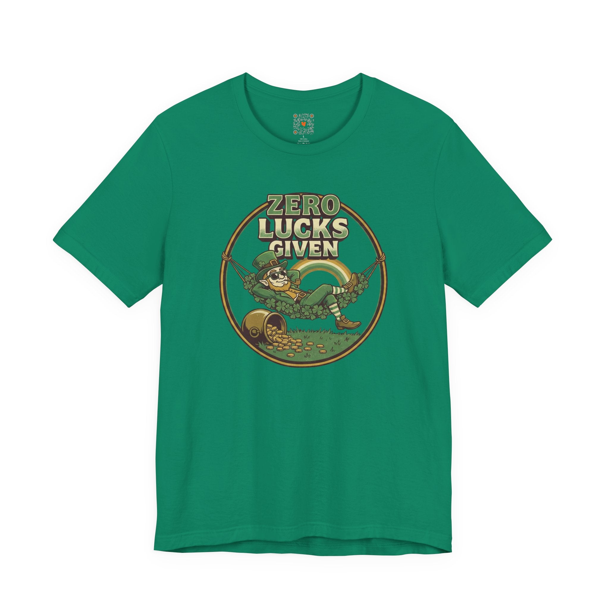 Zero Lucks Given Tee — Relaxing Leprechaun in Clover Hammock St. Patrick’s Shirt