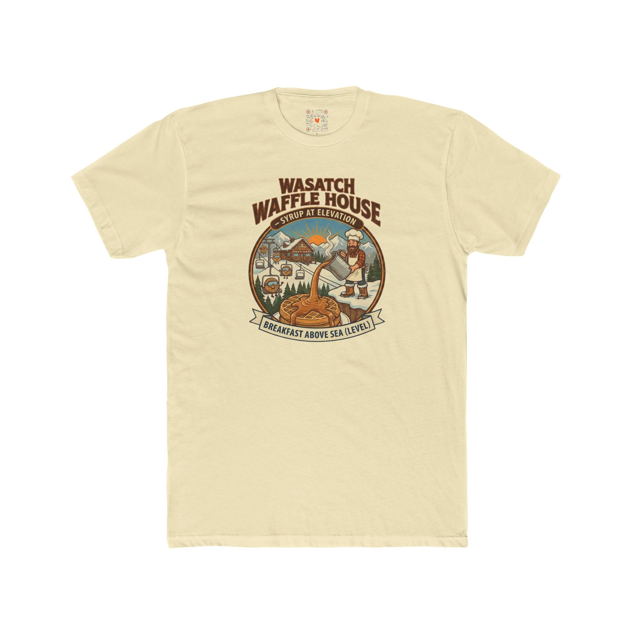 Wasatch Waffle House Vintage Graphic Tee – "Breakfast Above Sea Level"