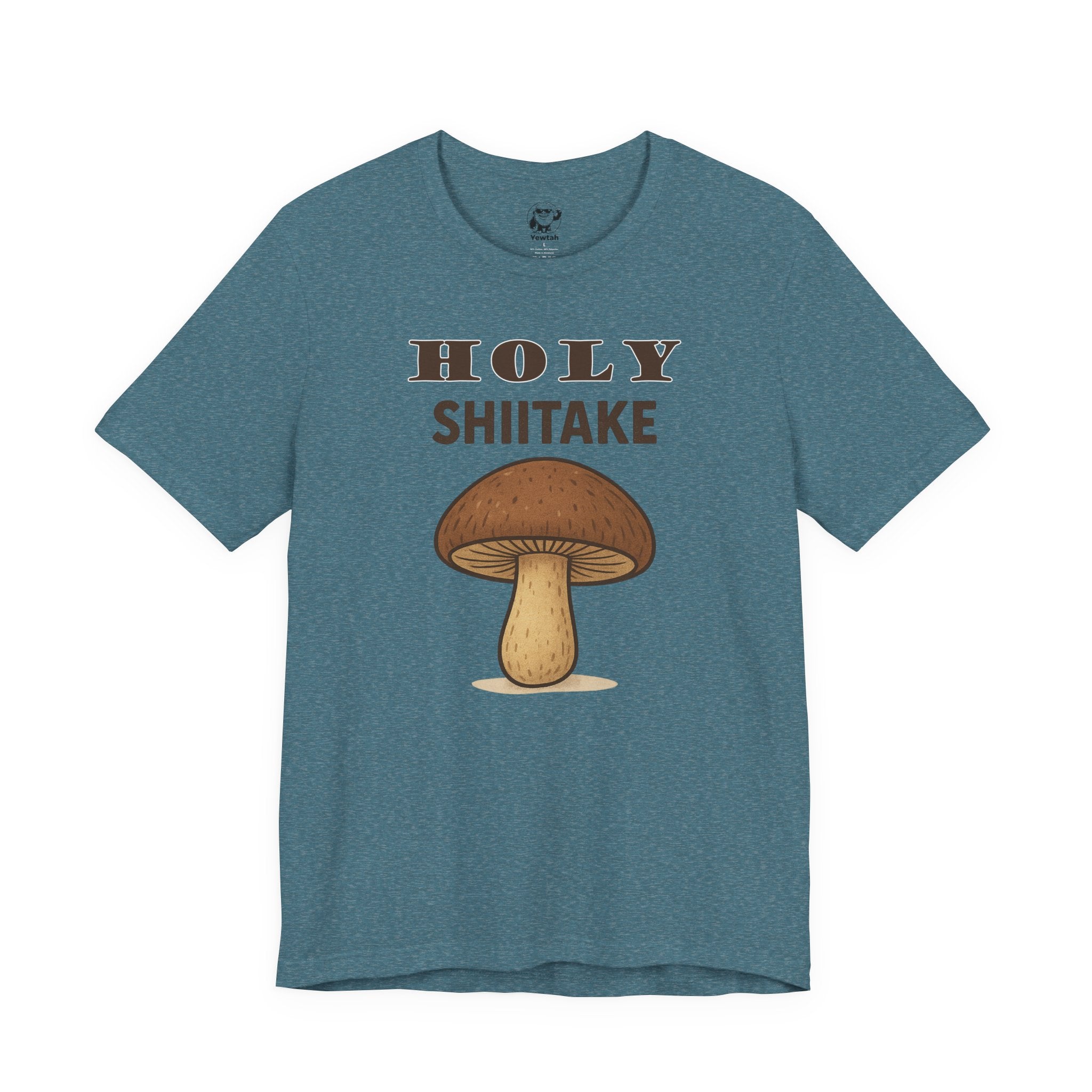 Holy Shiitake Mushroom Tee — Funny Mushroom Graphic T‑Shirt