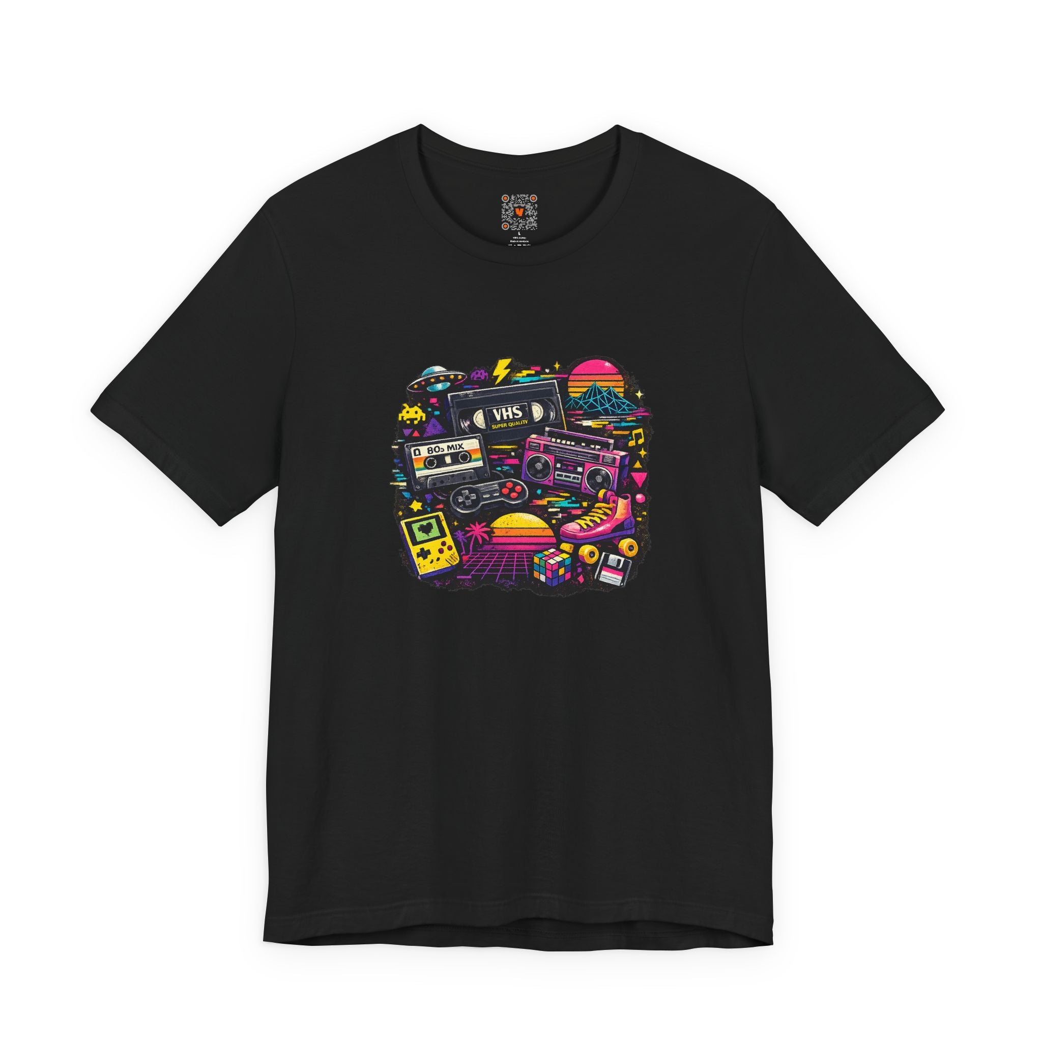 Retro Neon Graphic Tee — 80s Neon Nostalgia