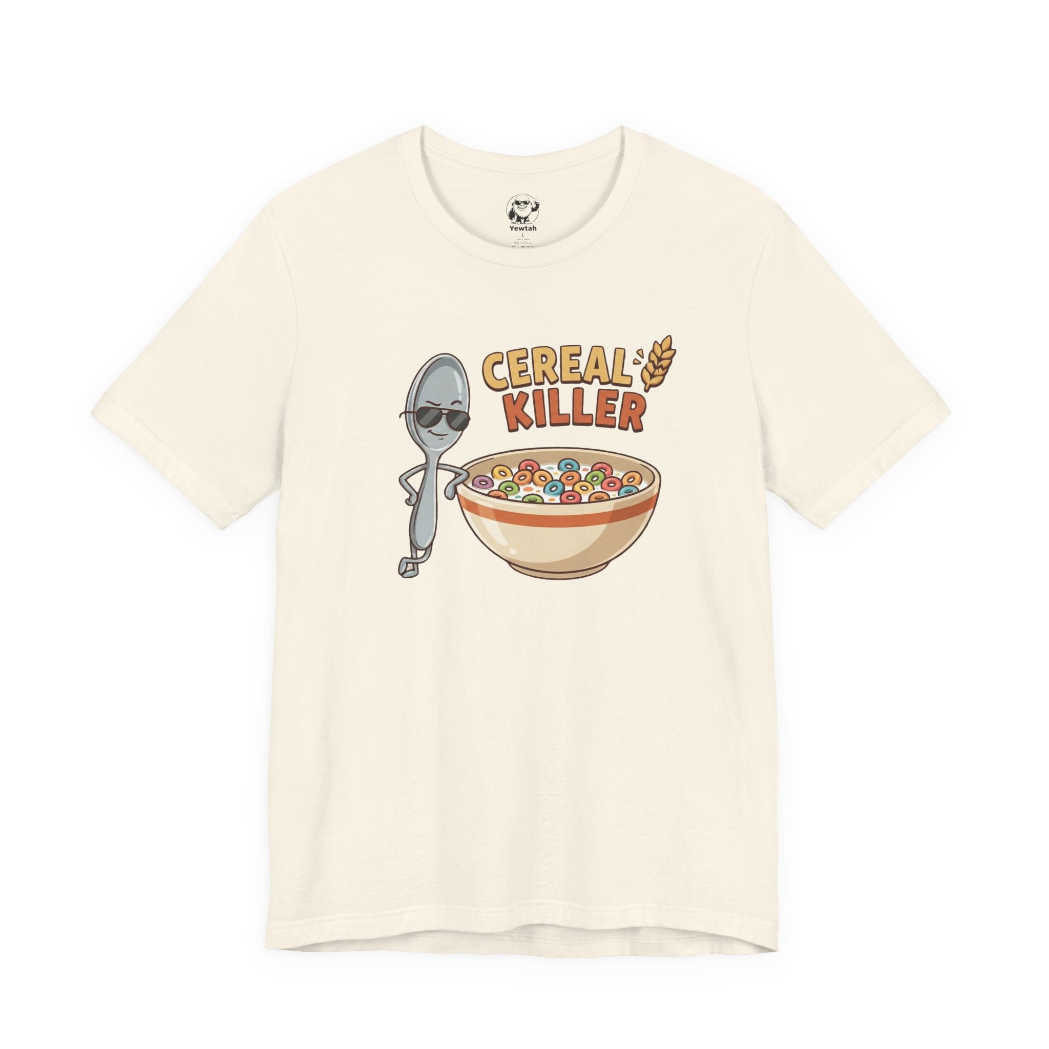 Cereal Killer Tee — Funny Spoon & Cereal Bowl Graphic T-Shirt