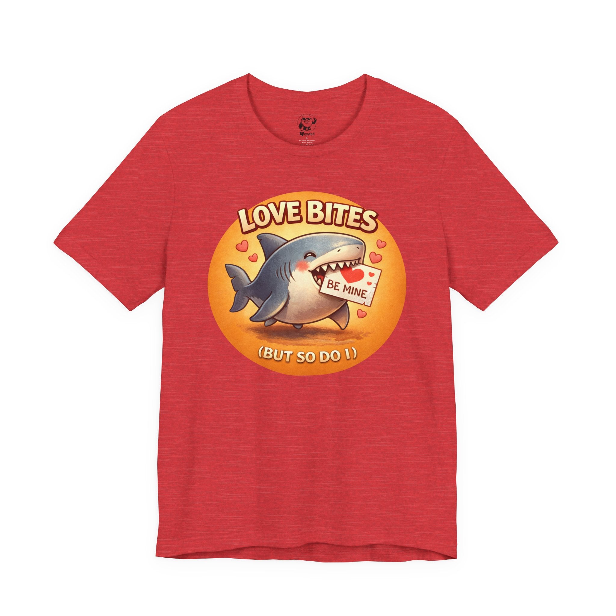 Love Bites Shark T-Shirt — 'Be Mine' Valentines Graphic Tee