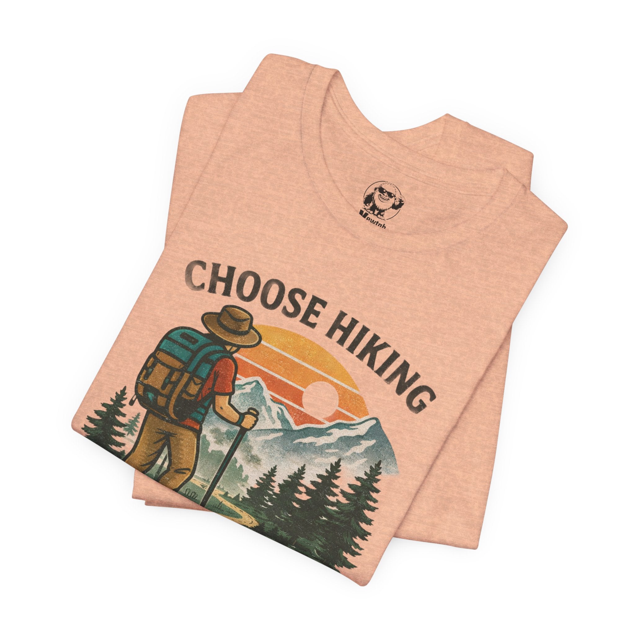Choose Hiking Because Throat Punching Is Frowned Upon - Vintage Outdoor Tee