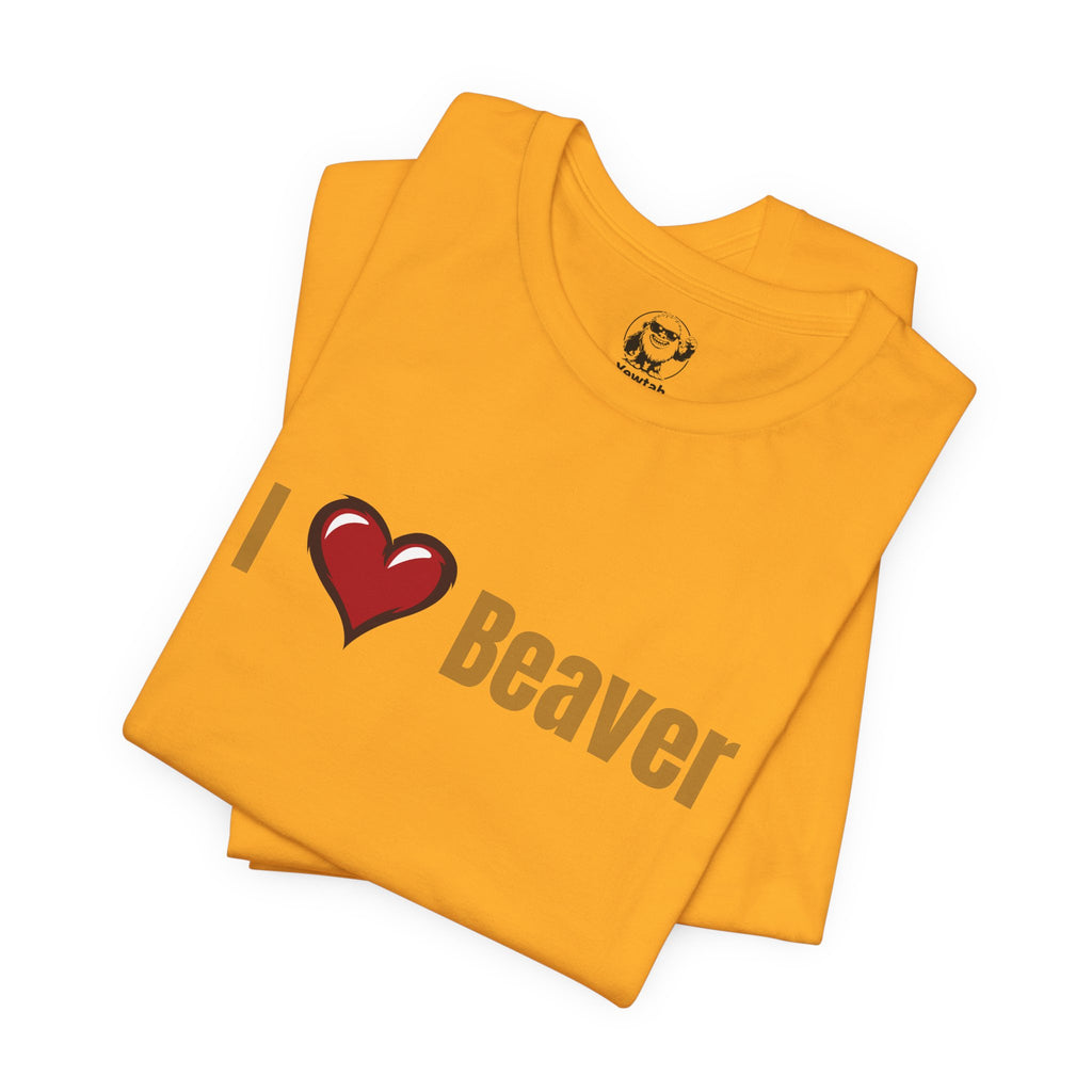 I Heart  Beaver T-Shirt — Funny Animal/Love Graphic Tee