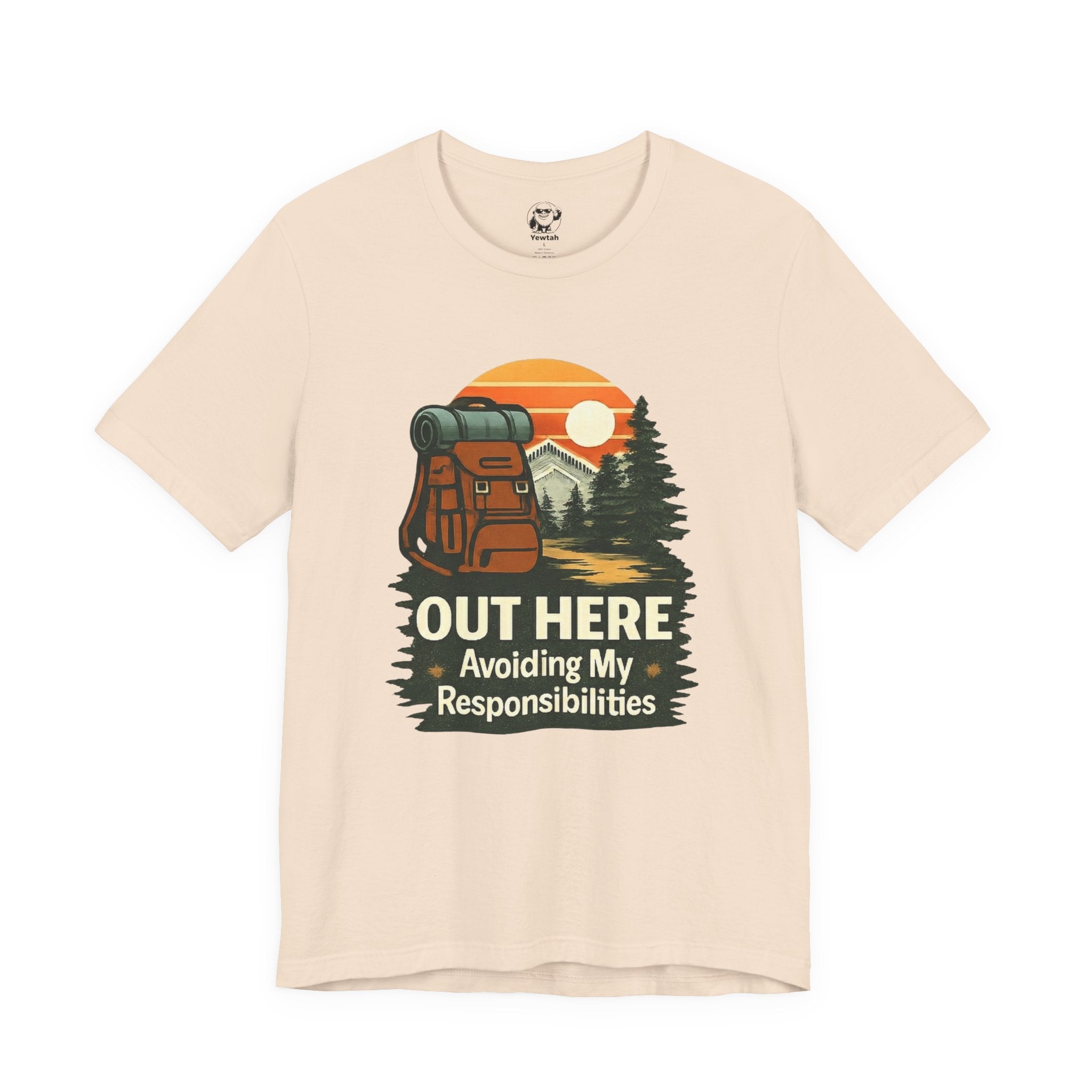 Out Here Avoiding My Responsibilities - Backpack Sunset Outdoor Tee