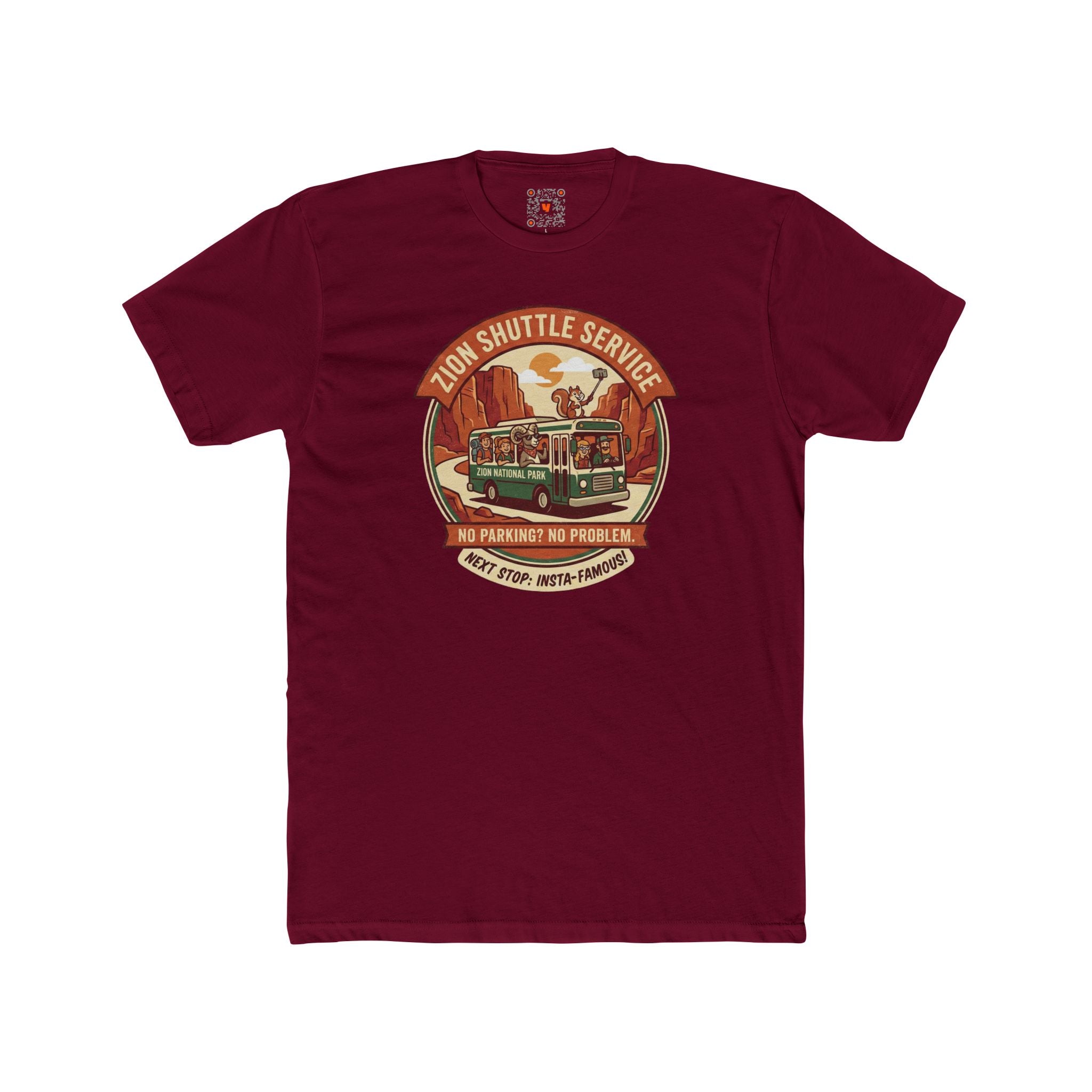 Zion Shuttle Service Vintage Bus Tee — Retro National Park Travel Shirt