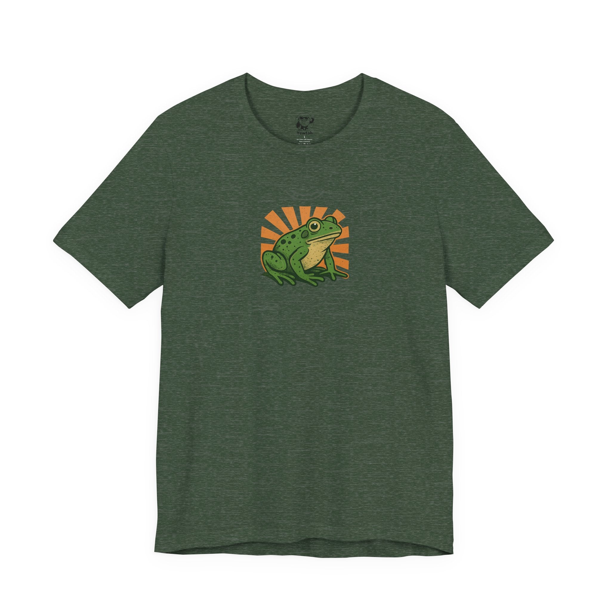 Frog Sunrise T‑Shirt — Retro Green Frog Graphic Tee