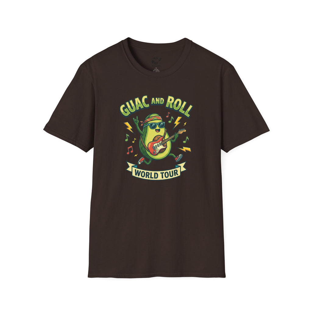 Guac and Roll T-Shirt – Avocado Guitar World Tour Graphic Tee
