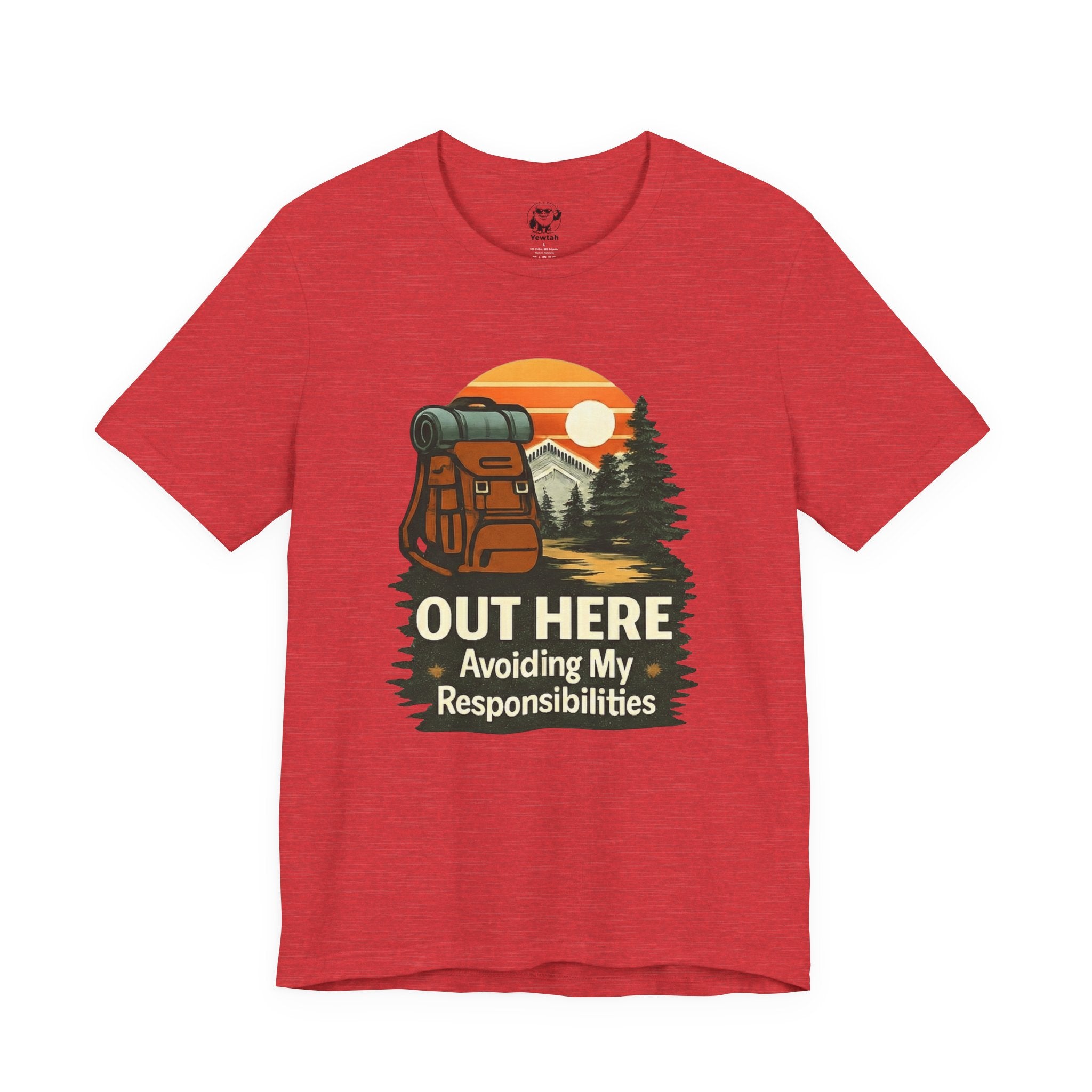Out Here Avoiding My Responsibilities - Backpack Sunset Outdoor Tee