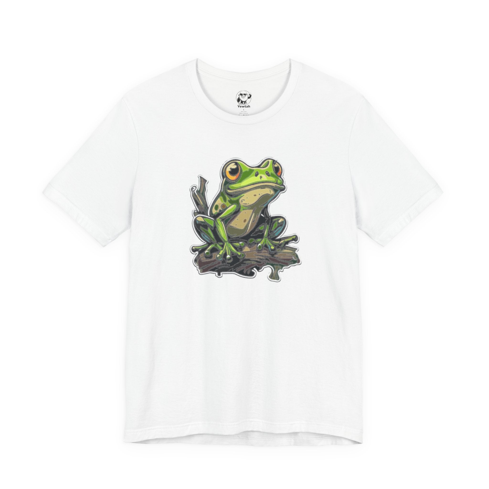 Frog Illustration Tee — Green Tree Frog Graphic T-Shirt