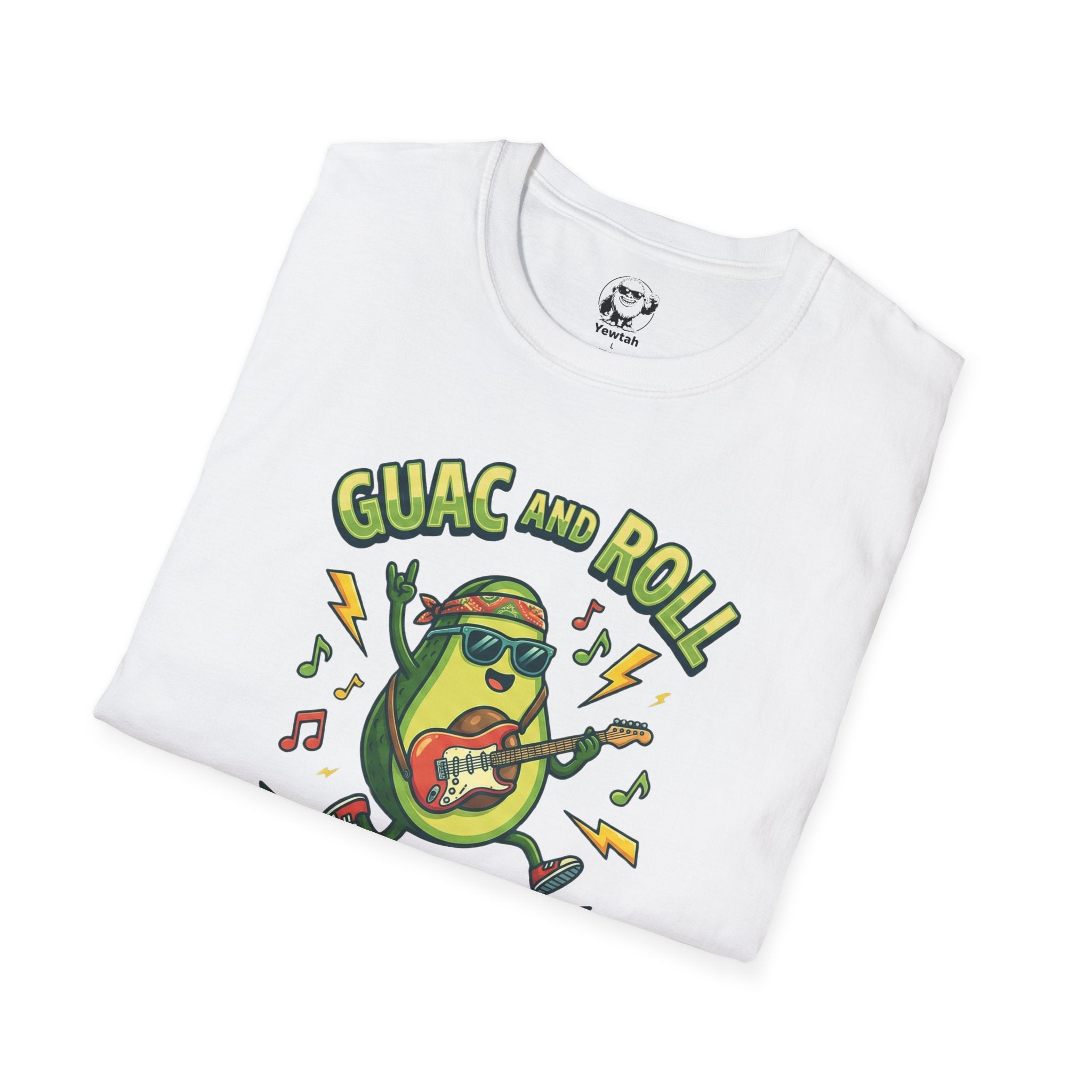 Guac and Roll T-Shirt – Avocado Guitar World Tour Graphic Tee