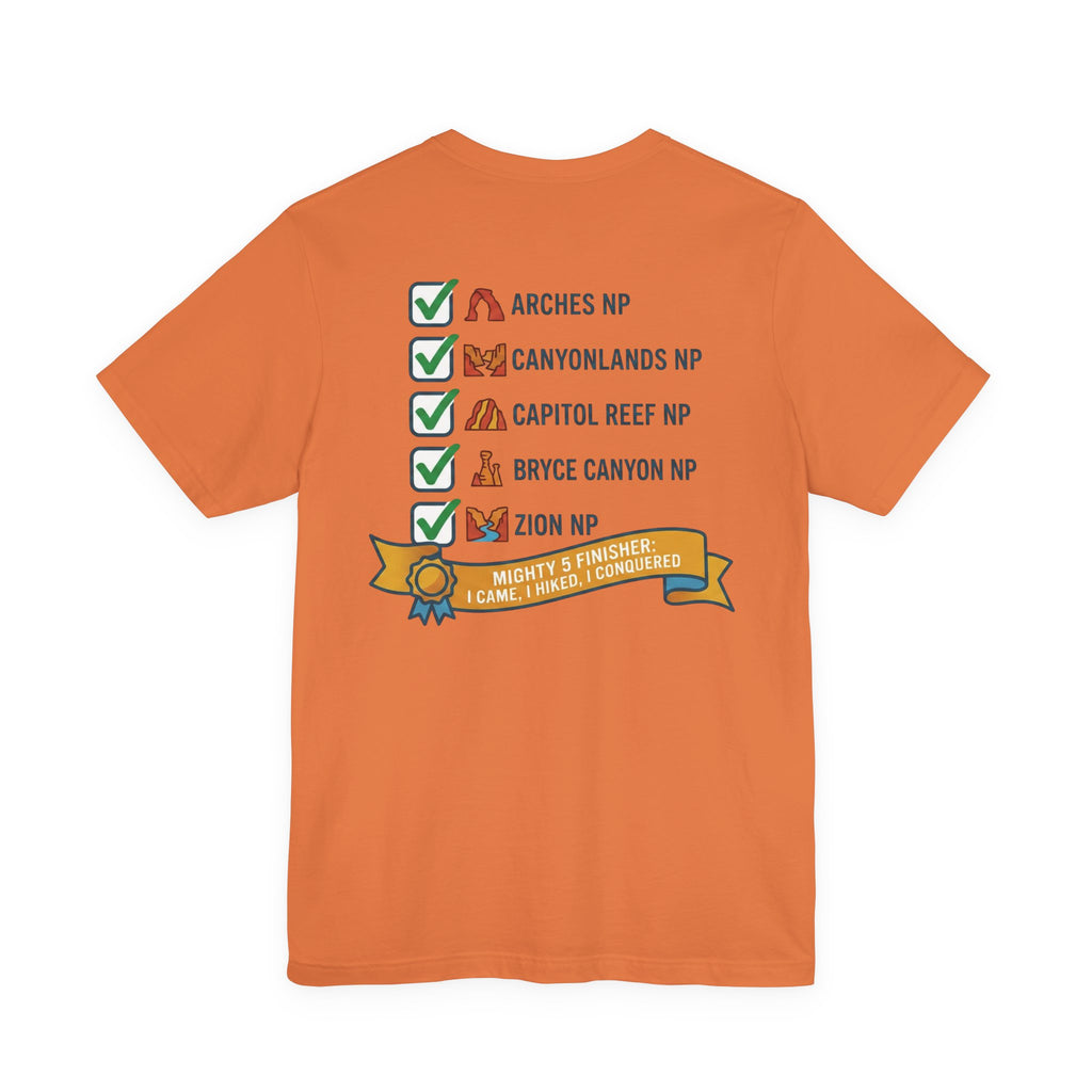 The Mighty Five Finisher Tee — Utah National Parks T-Shirt