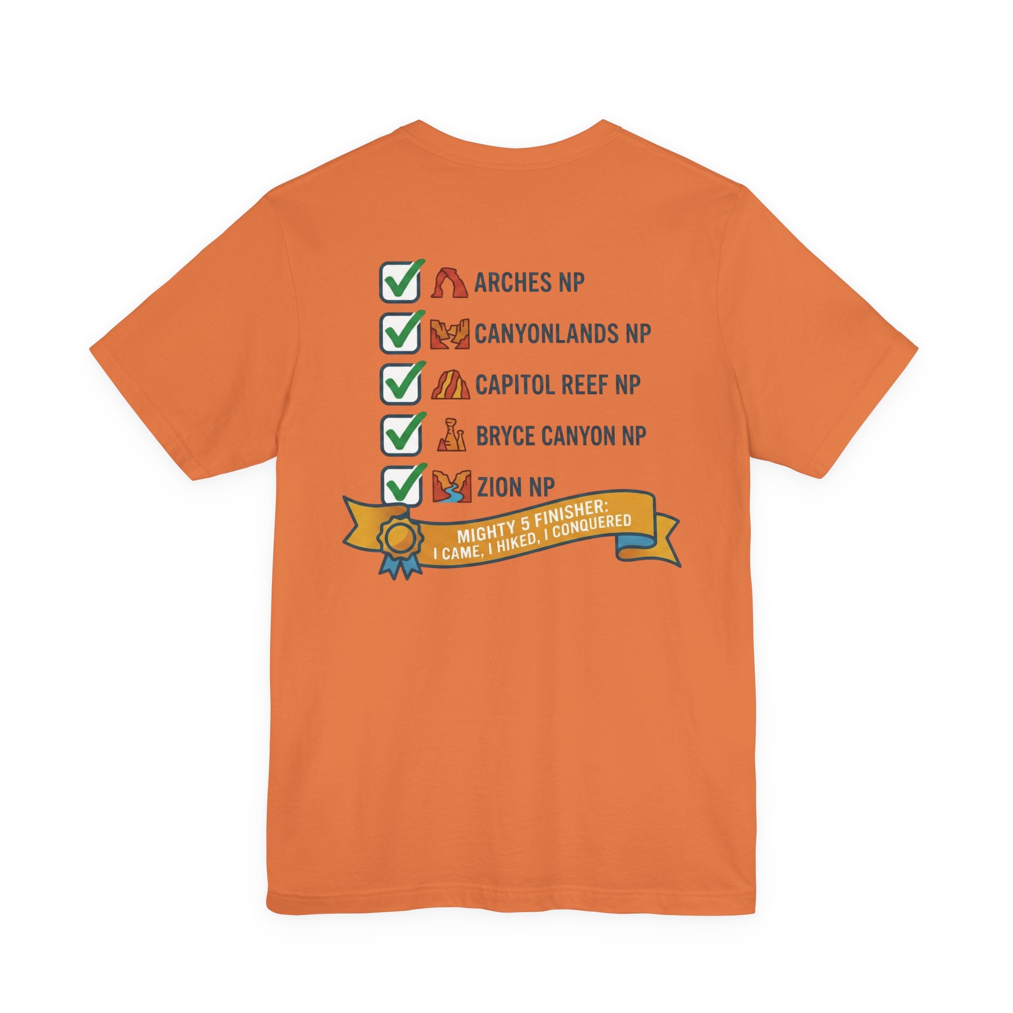 The Mighty Five Finisher Tee — Utah National Parks T-Shirt