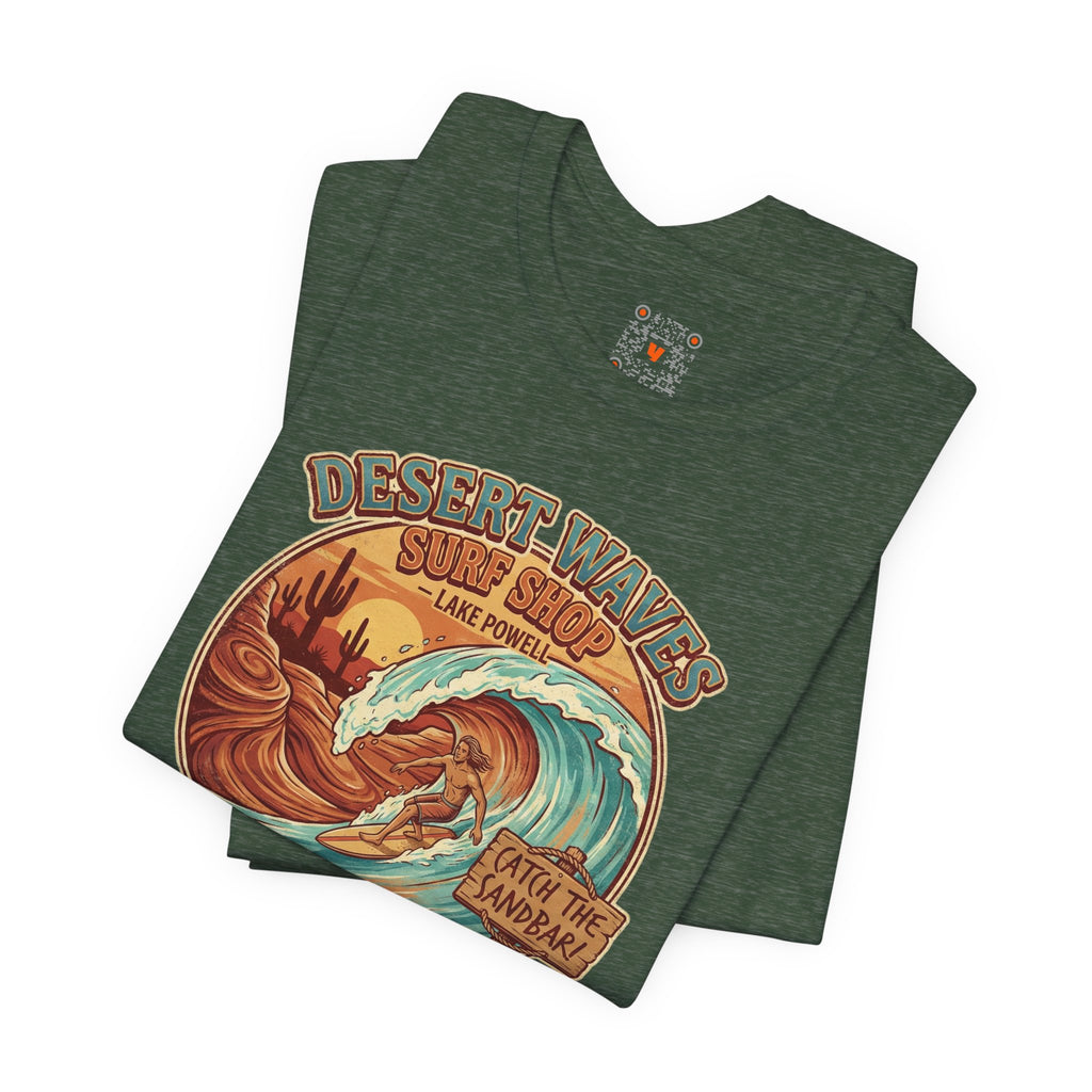 Desert Waves Surf Shop Tee — Lake Powell "Catch the Sandbar" Retro Graphic T-Shirt
