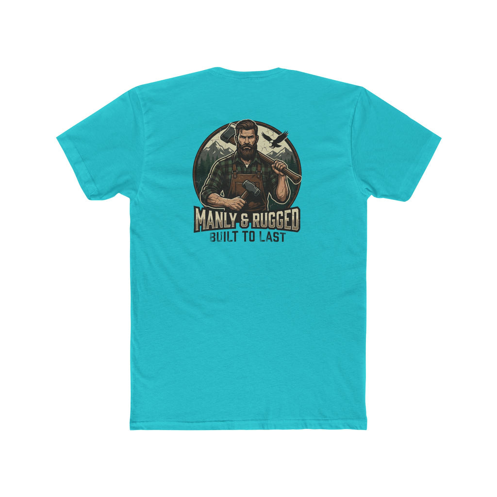 Manly & Rugged T-Shirt — 'Built to Last' Vintage Woodsman Tee