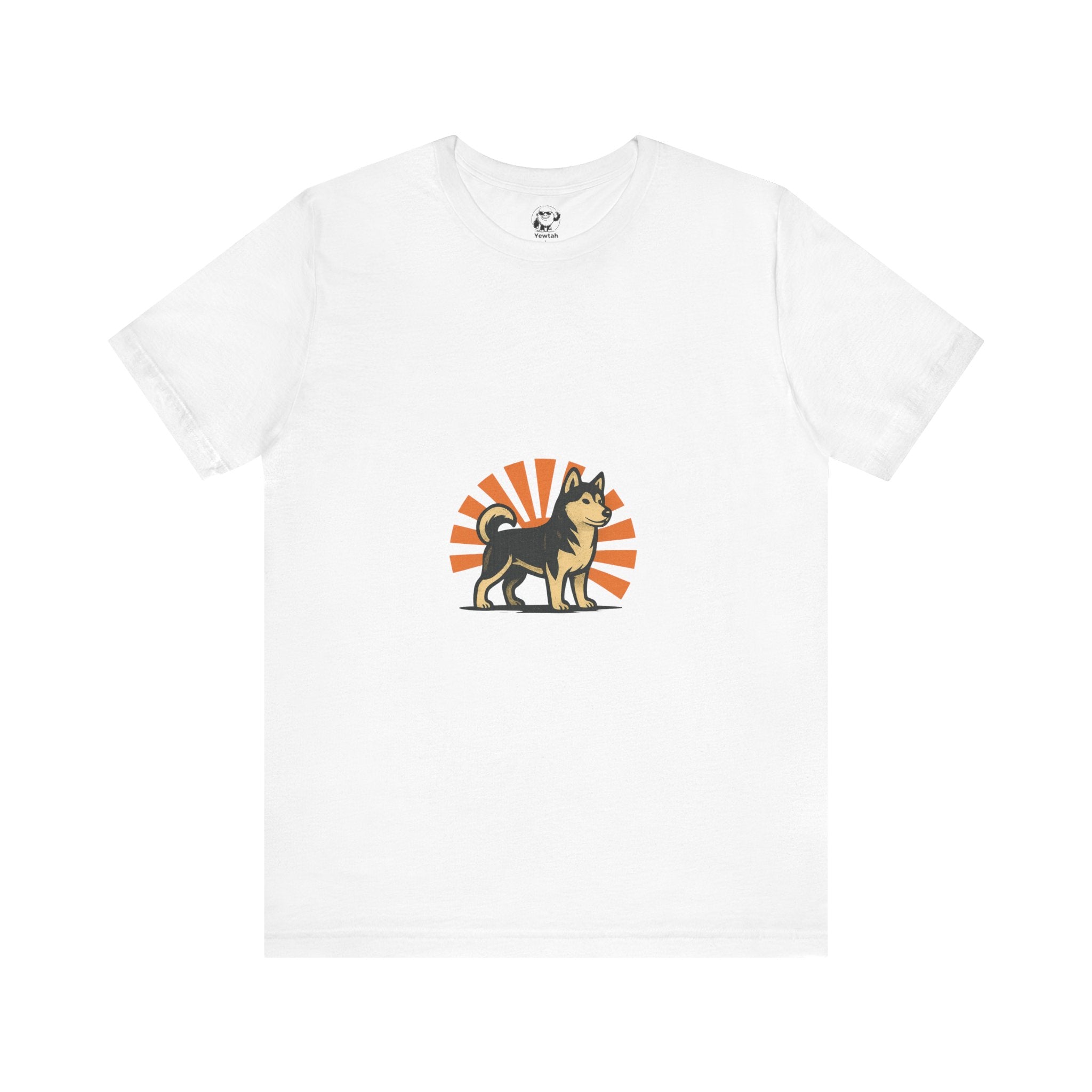 Husky Sunrise Graphic Tee - Retro Dog Lover T-Shirt