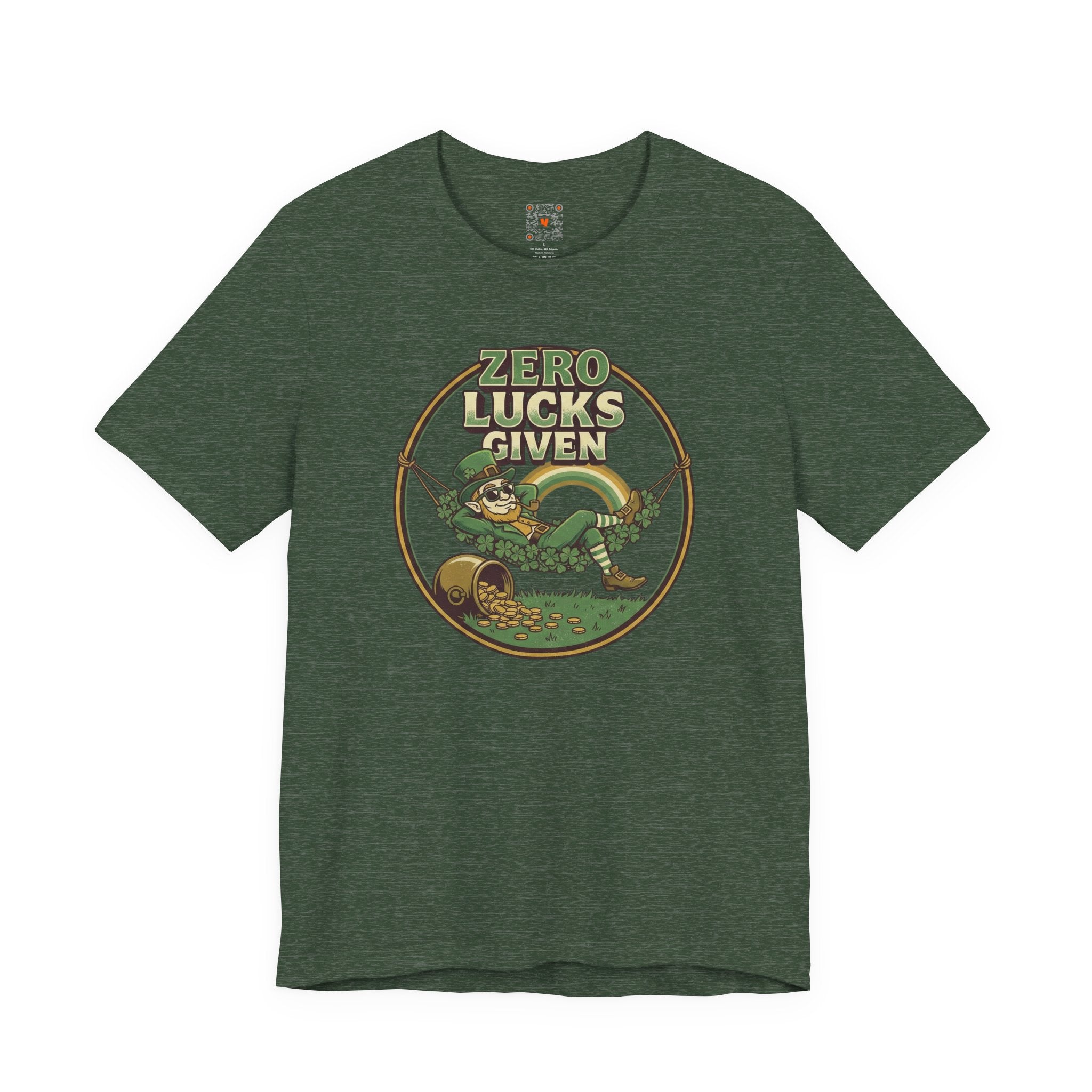 Zero Lucks Given Tee — Relaxing Leprechaun in Clover Hammock St. Patrick’s Shirt