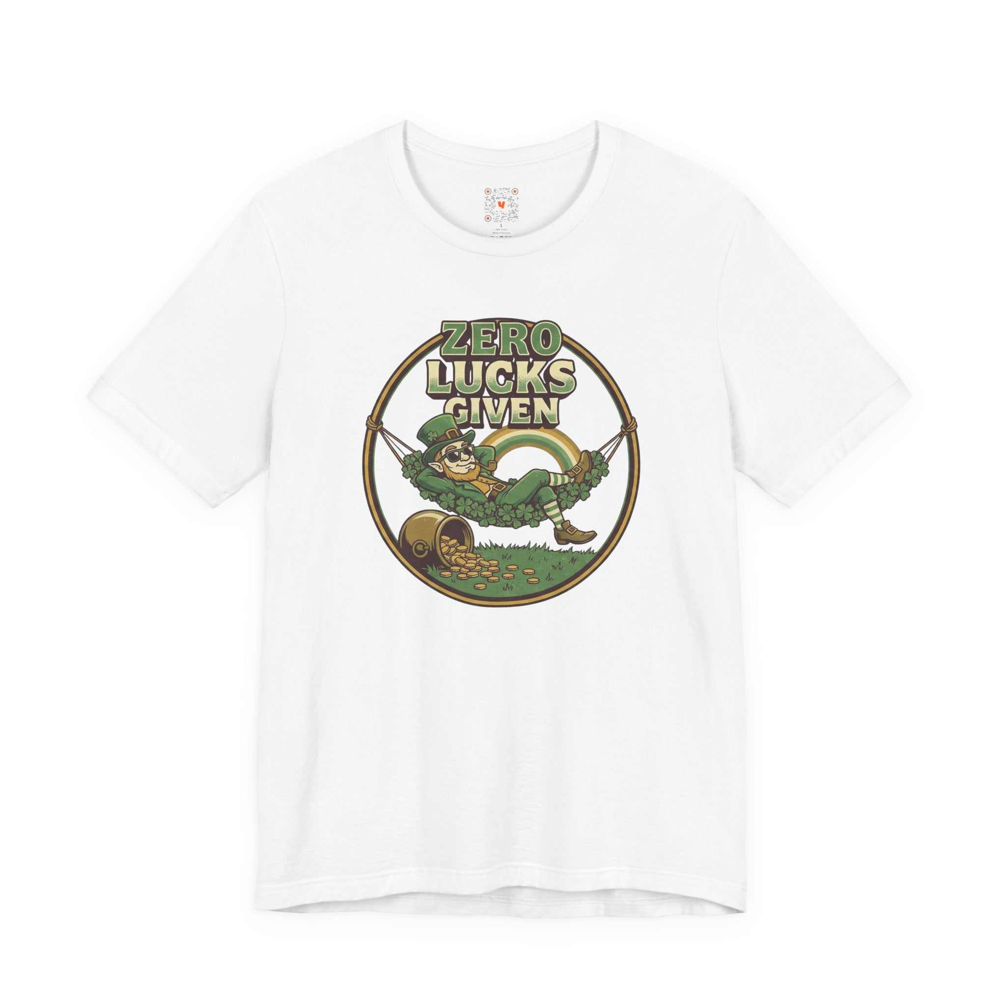Zero Lucks Given Tee — Relaxing Leprechaun in Clover Hammock St. Patrick’s Shirt