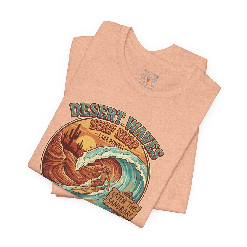 Desert Waves Surf Shop Tee — Lake Powell "Catch the Sandbar" Retro Graphic T-Shirt