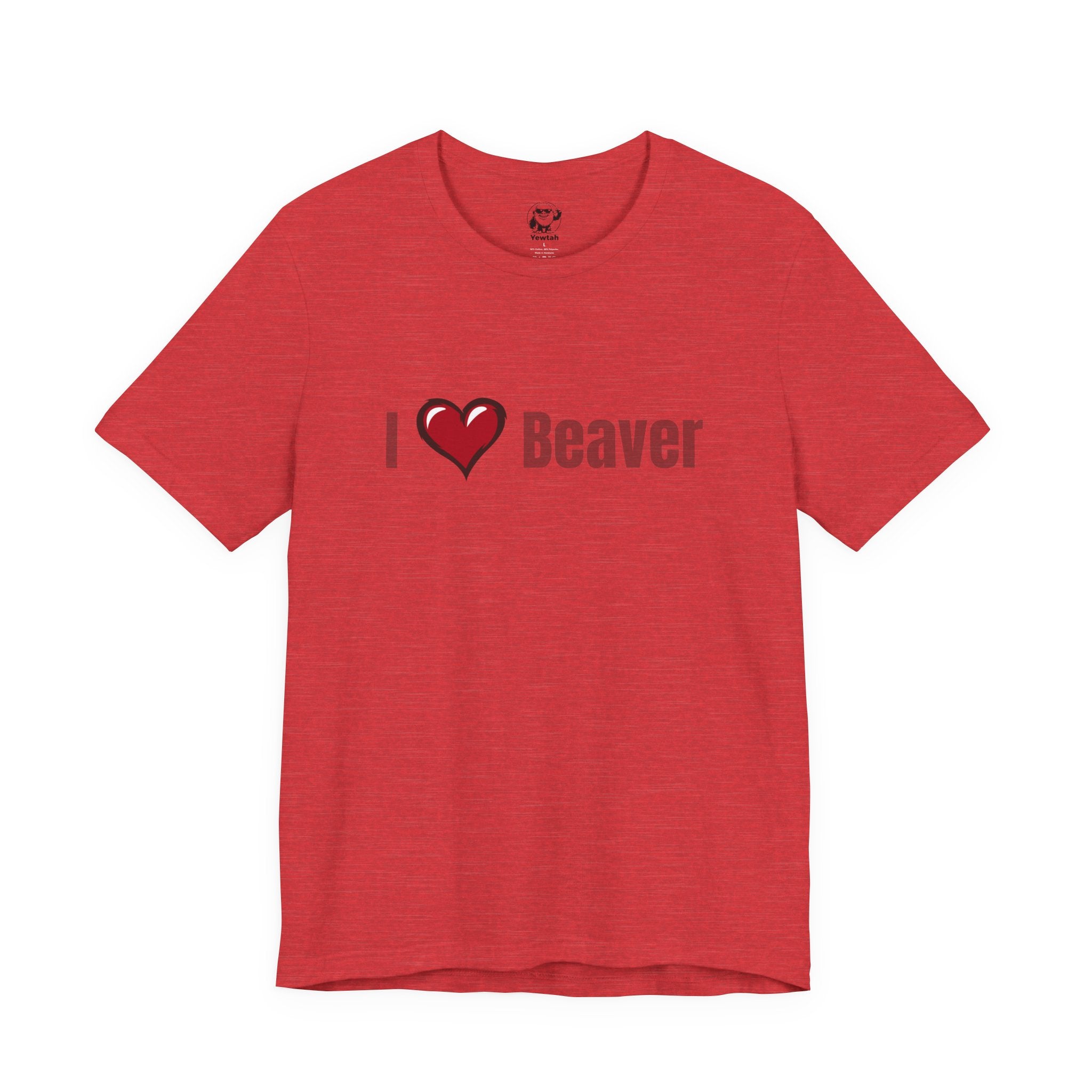 I Heart  Beaver T-Shirt — Funny Animal/Love Graphic Tee