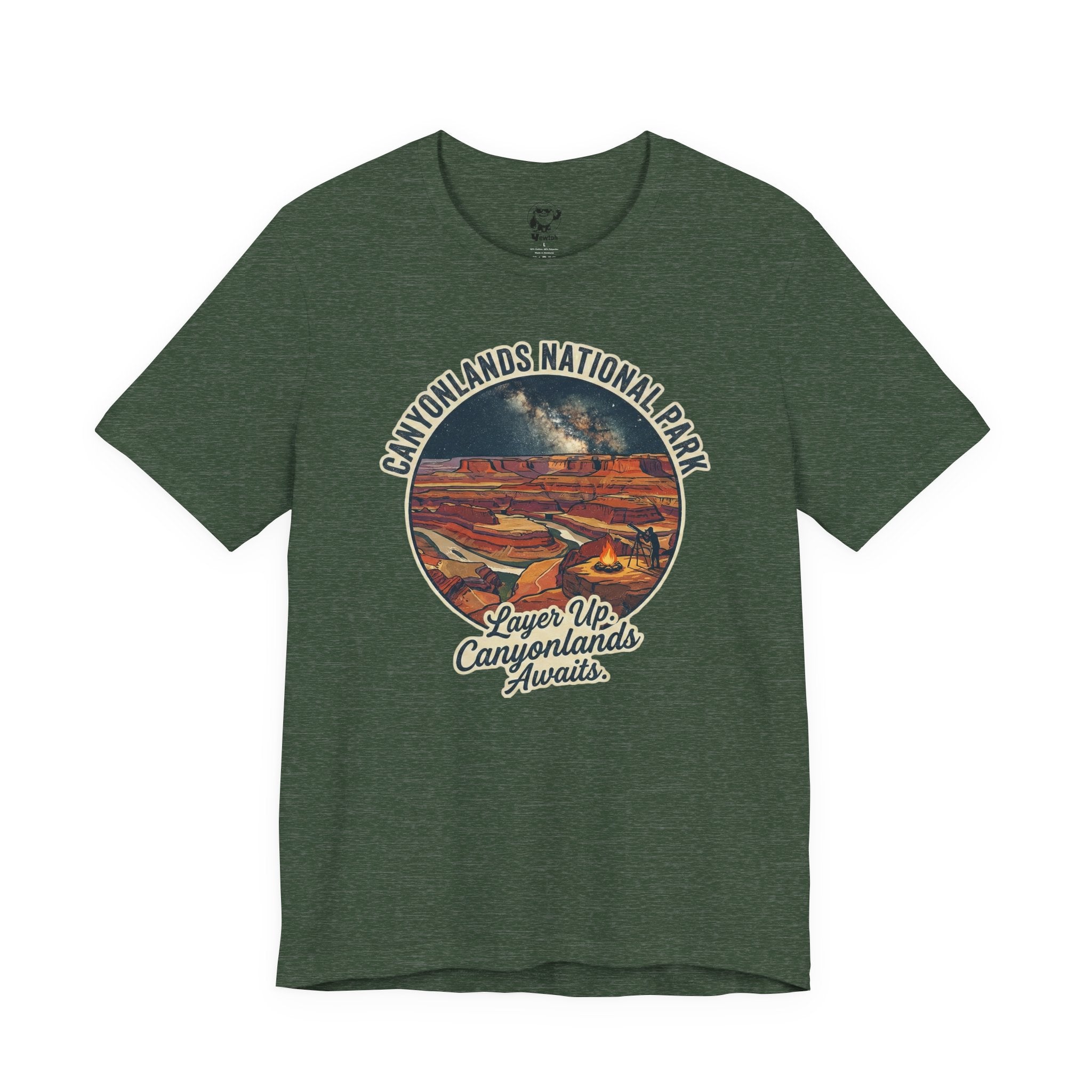 Canyonlands National Park Vintage Tee — "Layer Up, Canyonlands Awaits"