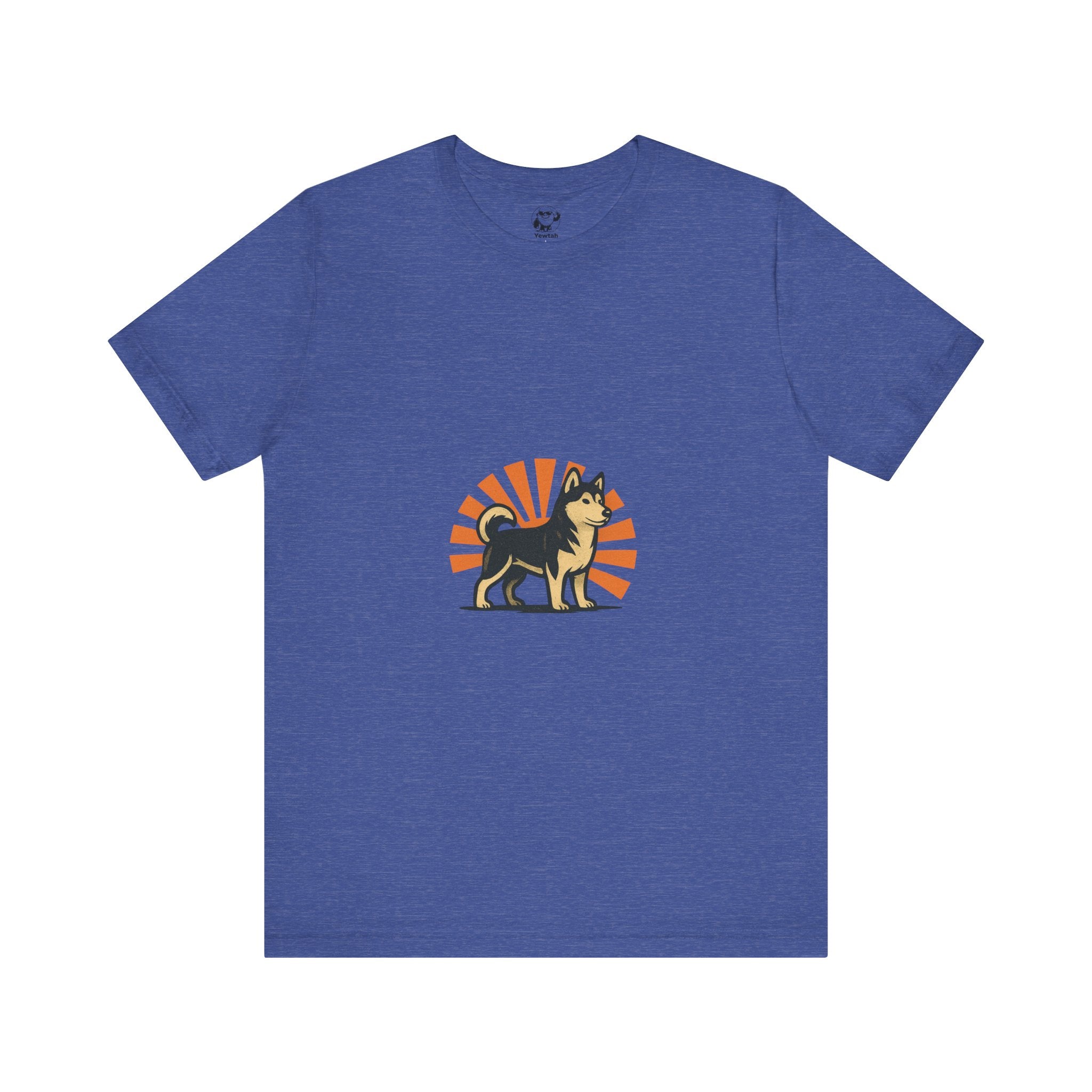 Husky Sunrise Graphic Tee - Retro Dog Lover T-Shirt