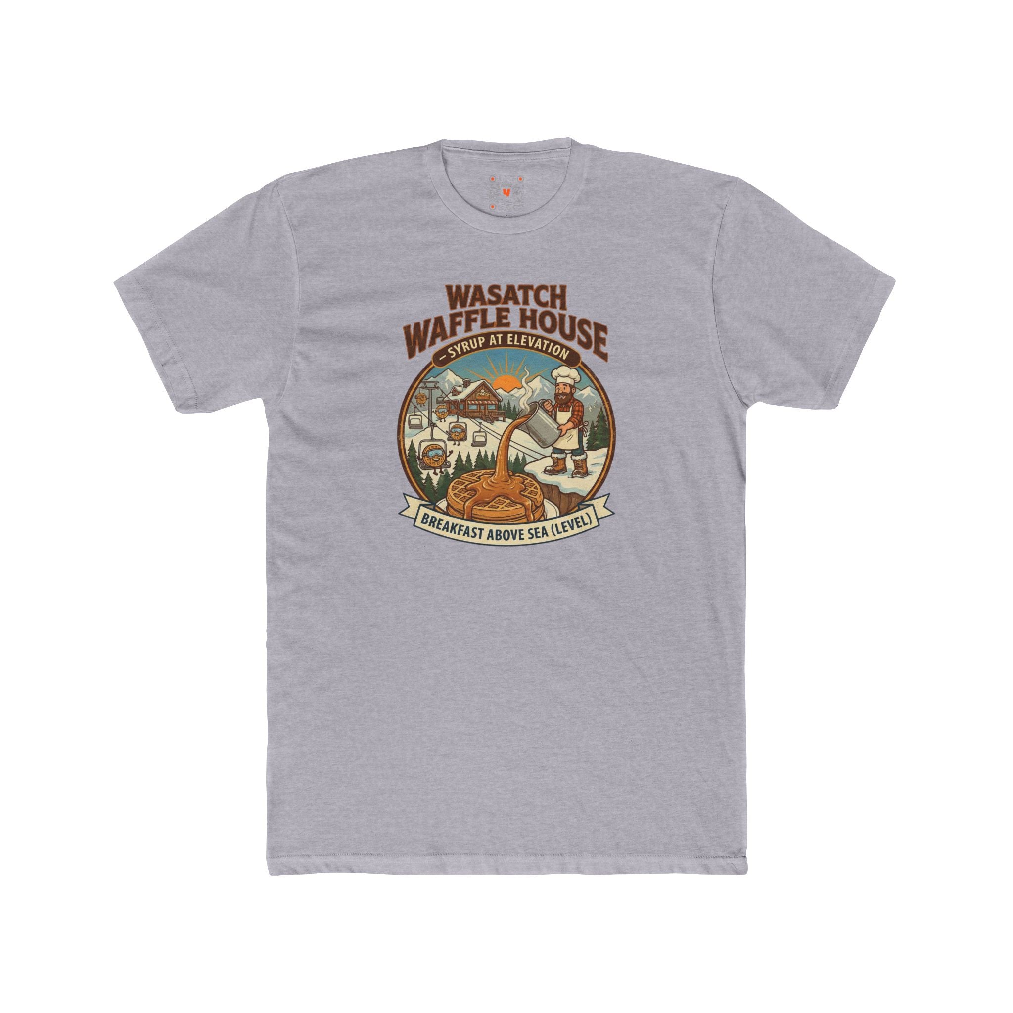 Wasatch Waffle House Vintage Graphic Tee – "Breakfast Above Sea Level"