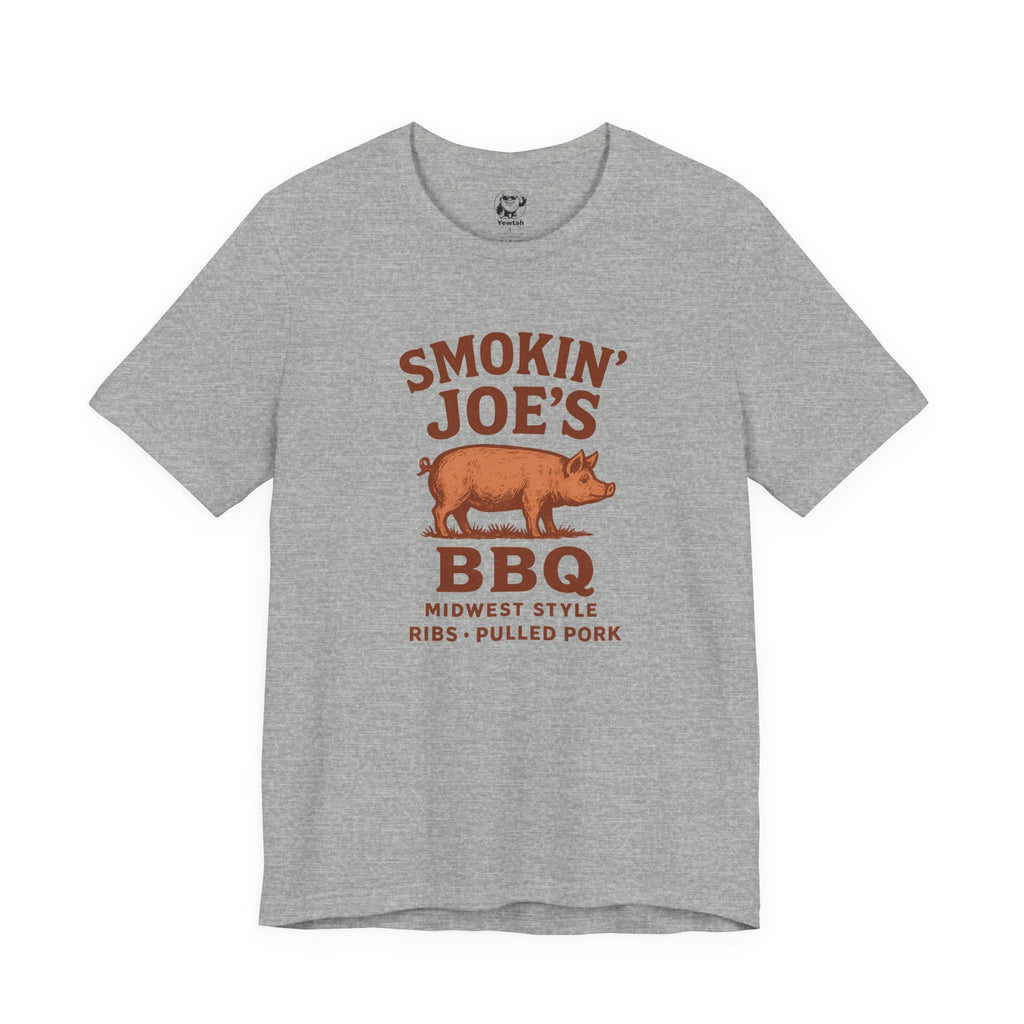BBQ T-Shirt — "Smokin' Joe's" Vintage Pig BBQ Tee