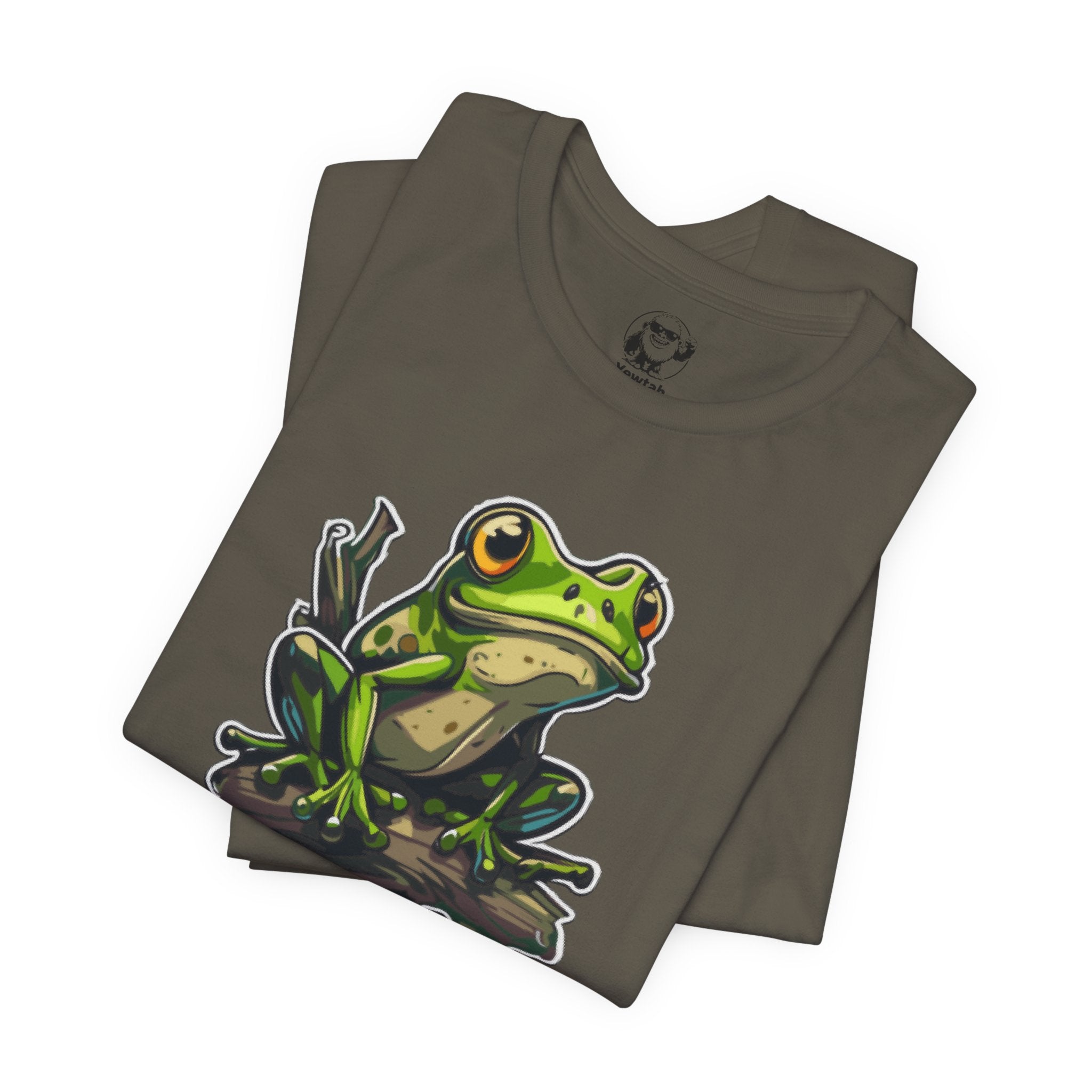 Frog Illustration Tee — Green Tree Frog Graphic T-Shirt
