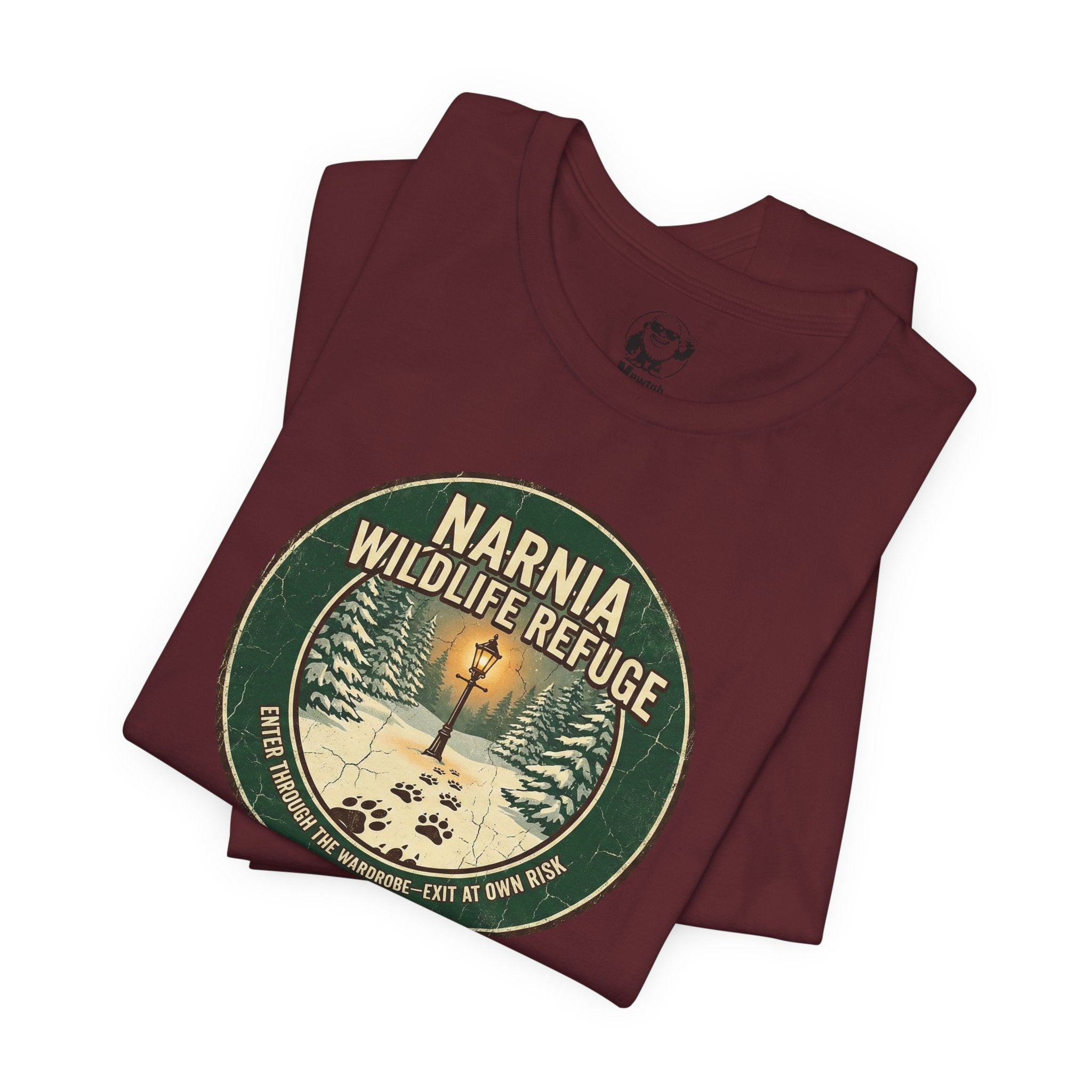Narnia Wildlife Refuge Tee — Vintage Lamp Post Forest Graphic Shirt