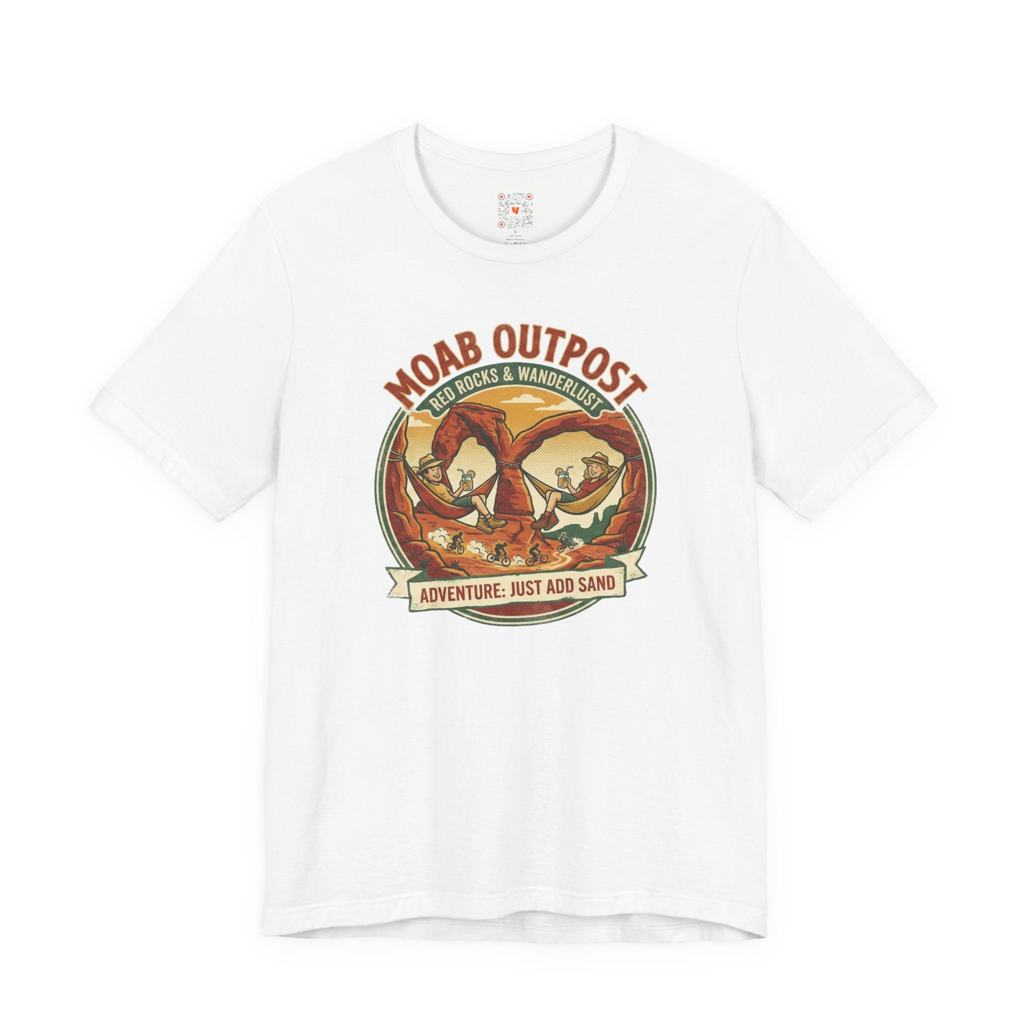 Moab Outpost Adventure Tee — "Adventure: Just Add Sand" Graphic T-Shirt