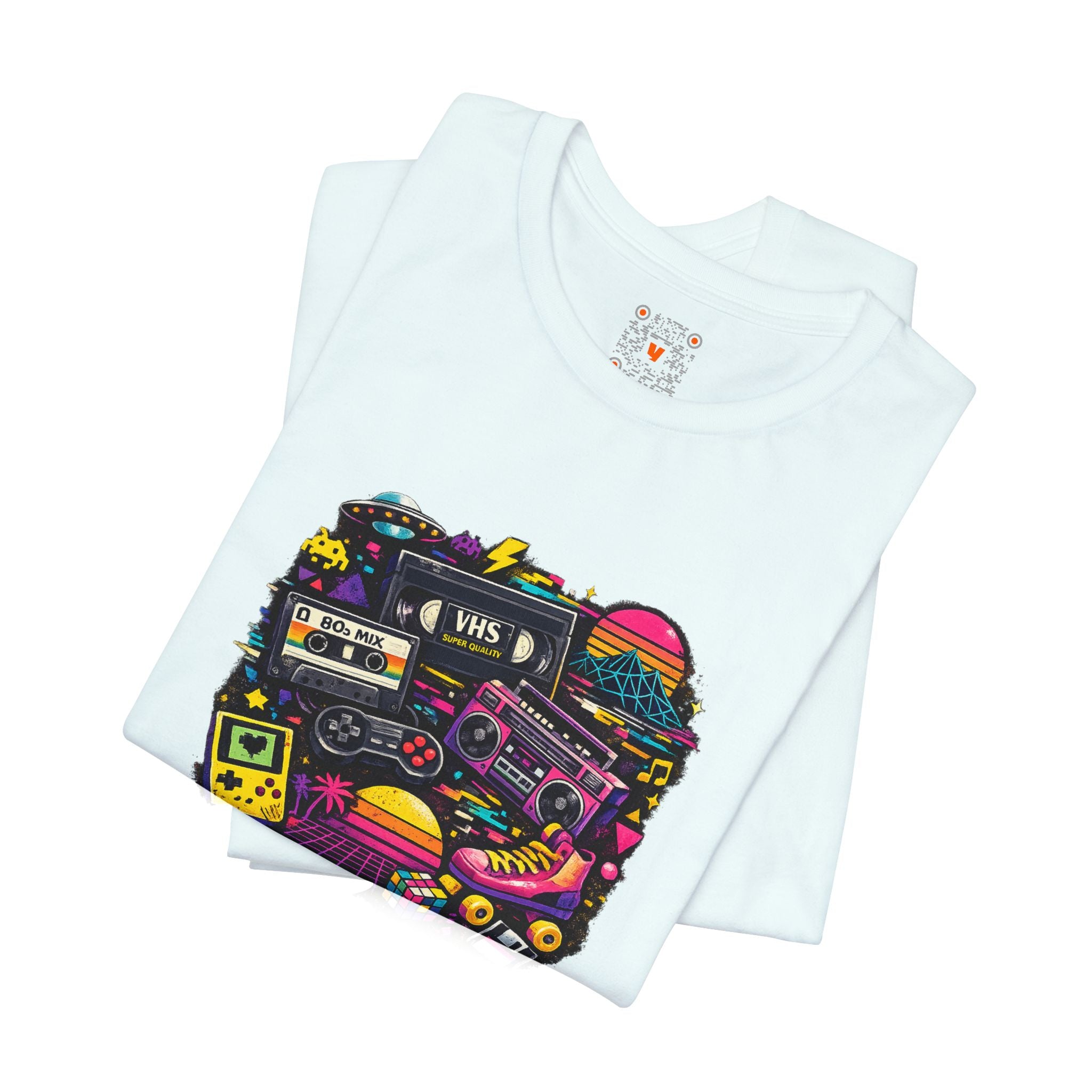 Retro Neon Graphic Tee — 80s Neon Nostalgia