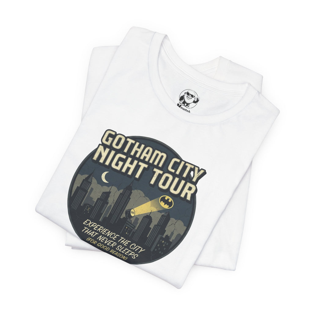 Gotham City Night Tour T‑Shirt — 'Gotham City Night Tour: Discover the City That Never Sleeps' Graphic Tee