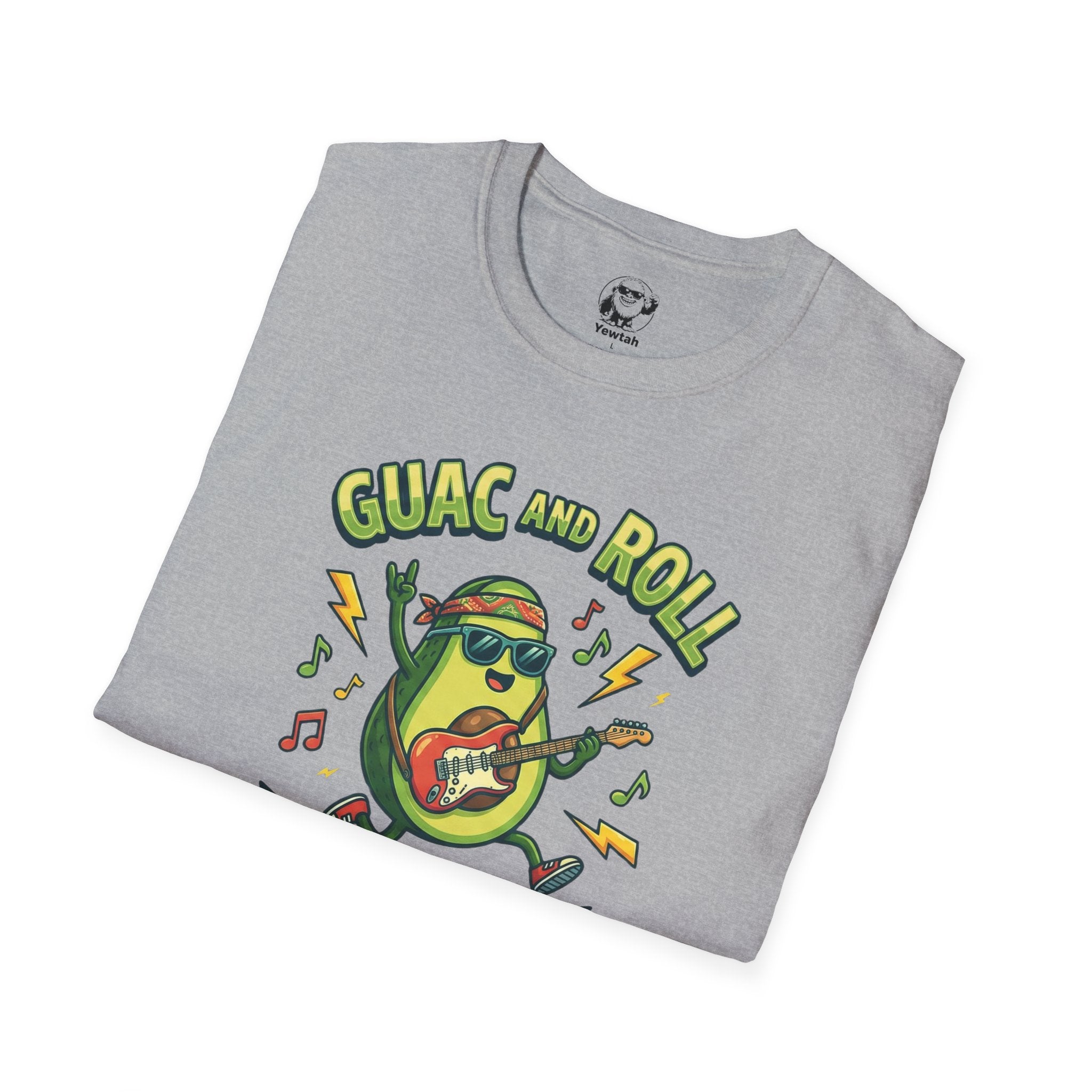 Guac and Roll T-Shirt – Avocado Guitar World Tour Graphic Tee