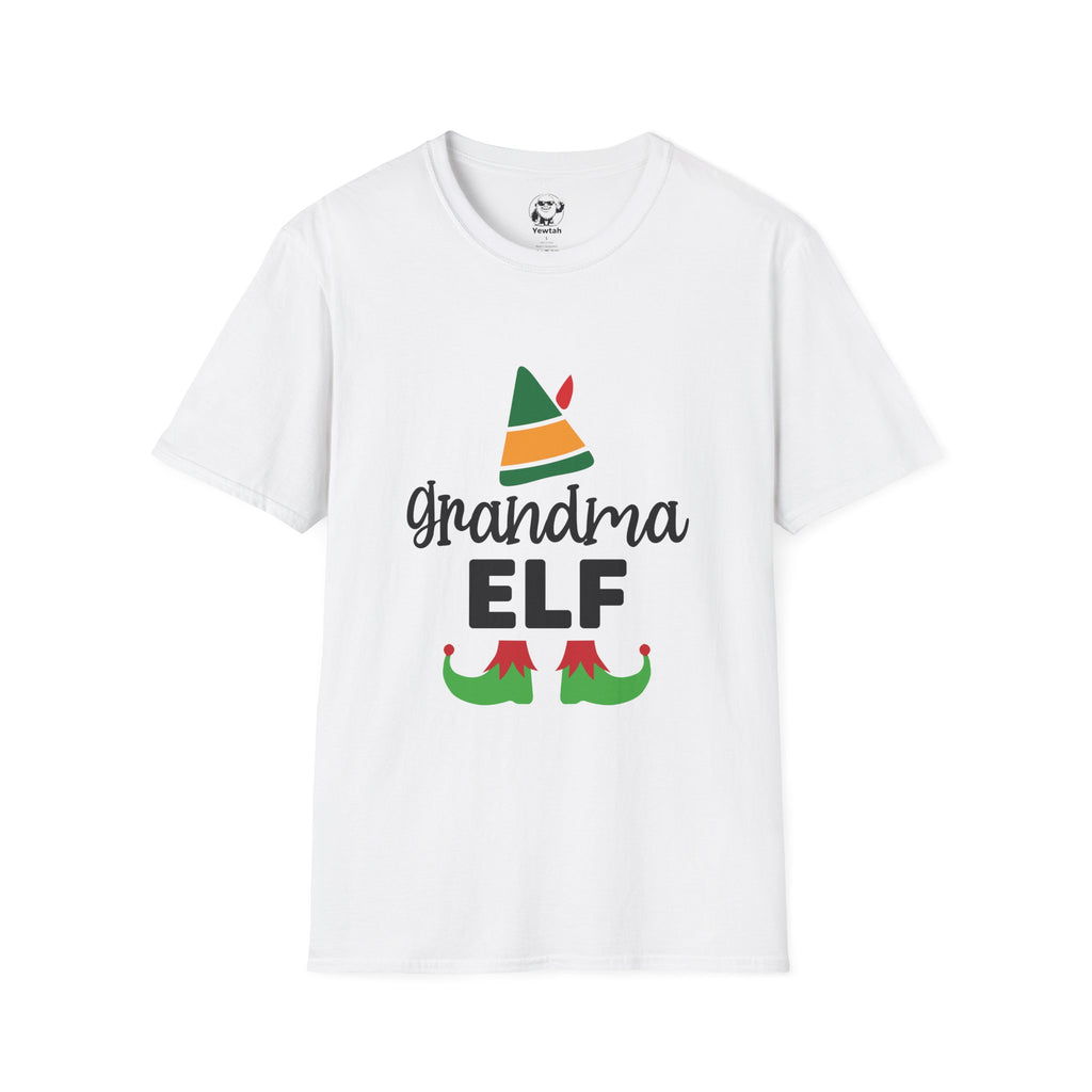 Grandma Elf Christmas T-Shirt — Cute Holiday Family Tee with Elf Hat & Shoes