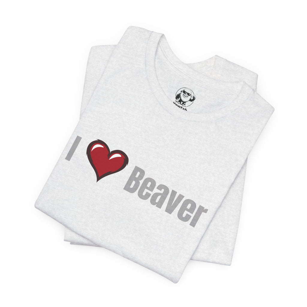 I Heart  Beaver T-Shirt — Funny Animal/Love Graphic Tee