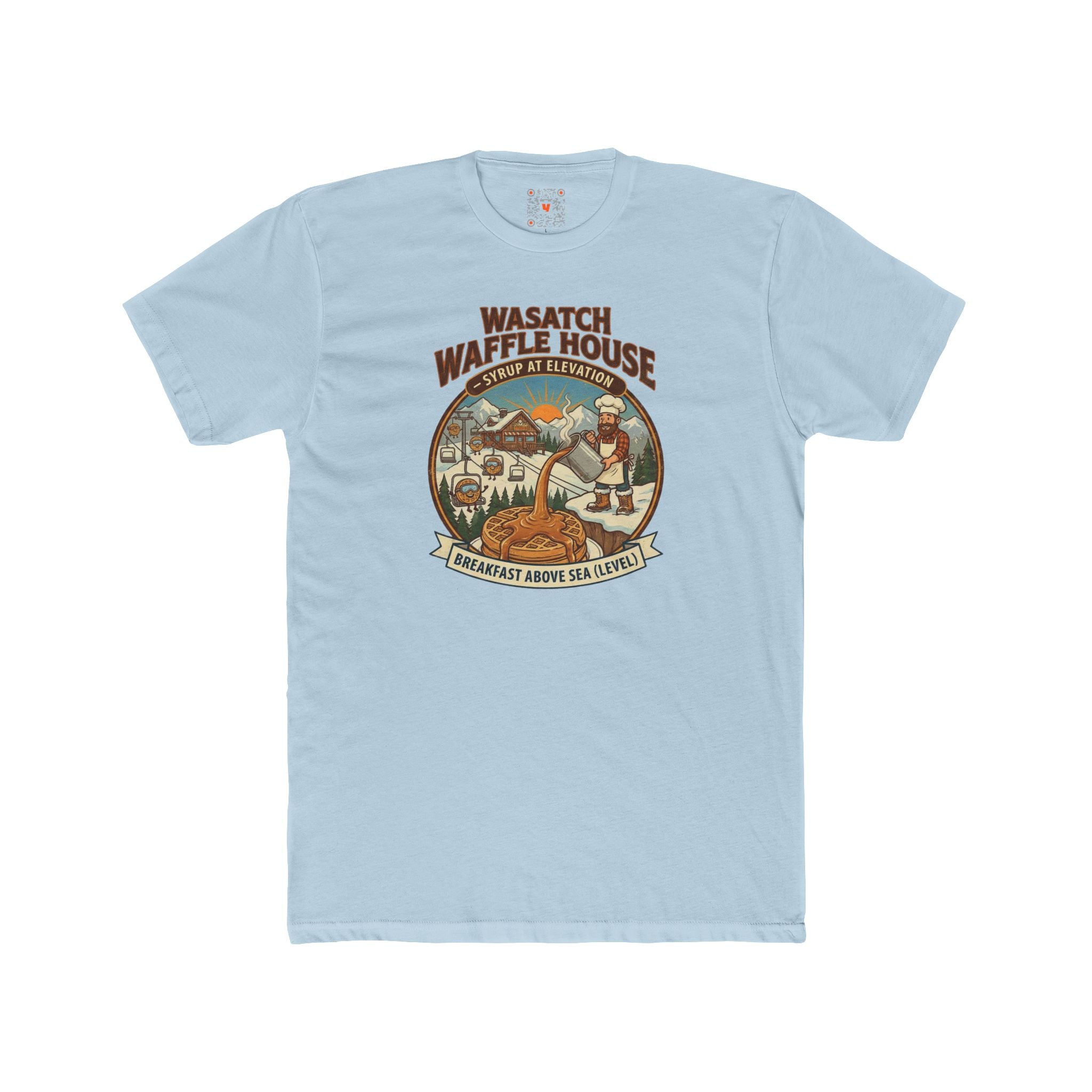 Wasatch Waffle House Vintage Graphic Tee – "Breakfast Above Sea Level"