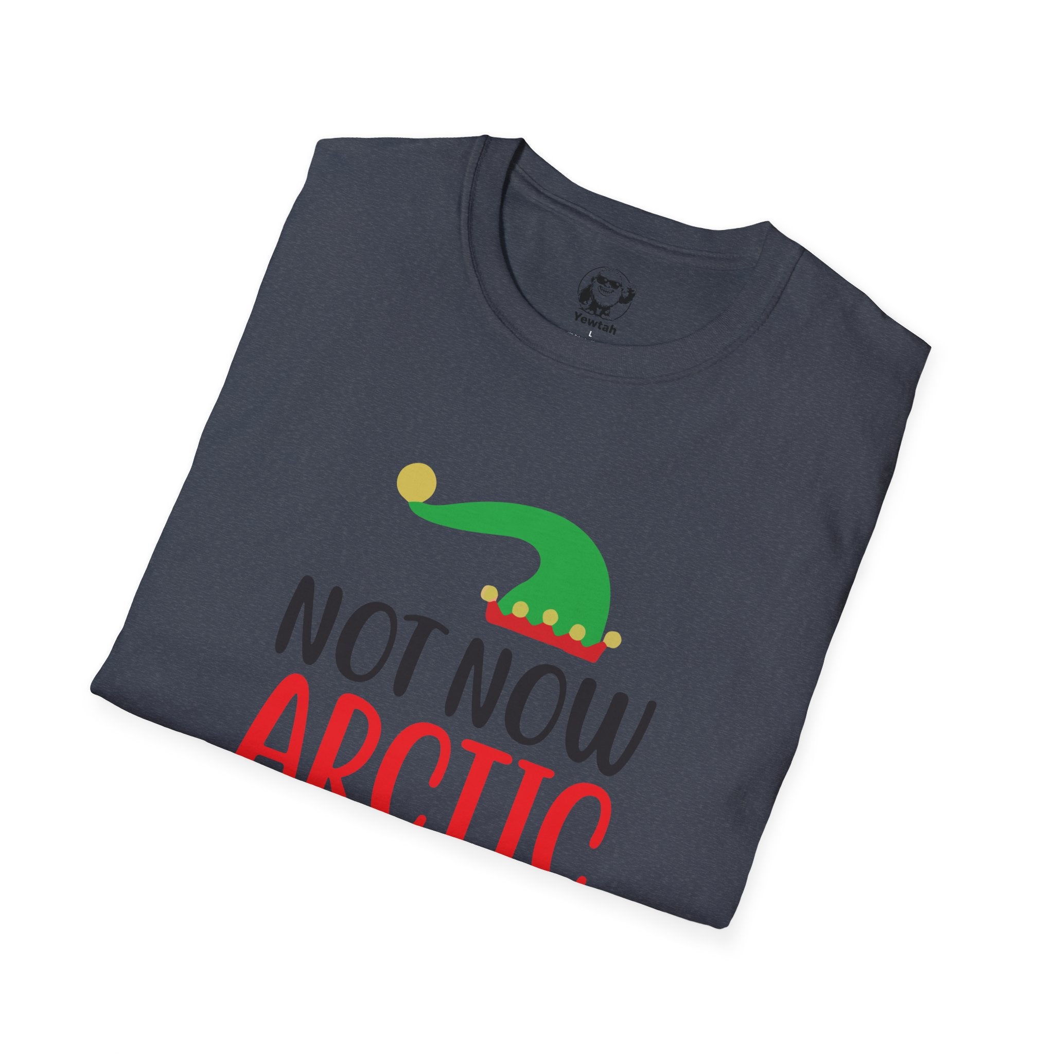 Not Now Arctic Puffin Christmas T-Shirt – Funny Holiday Elf Graphic Tee