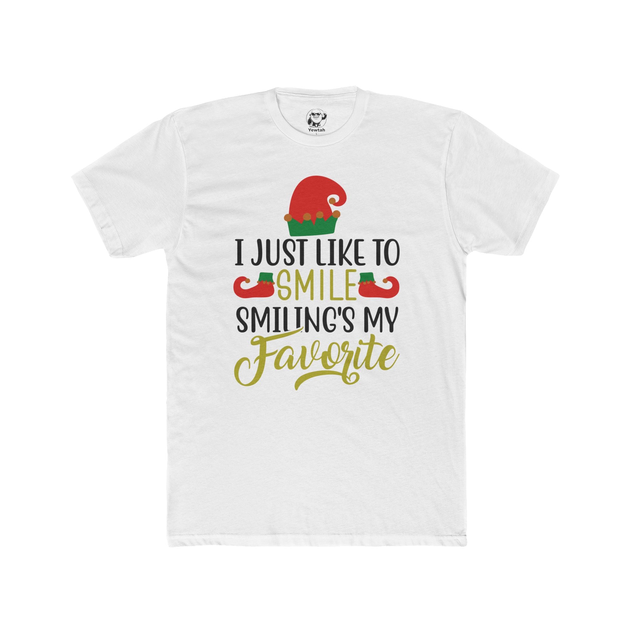 Christmas Smile T-Shirt — "I Just Like to Smile, Smiling's My Favorite" Holiday Tee