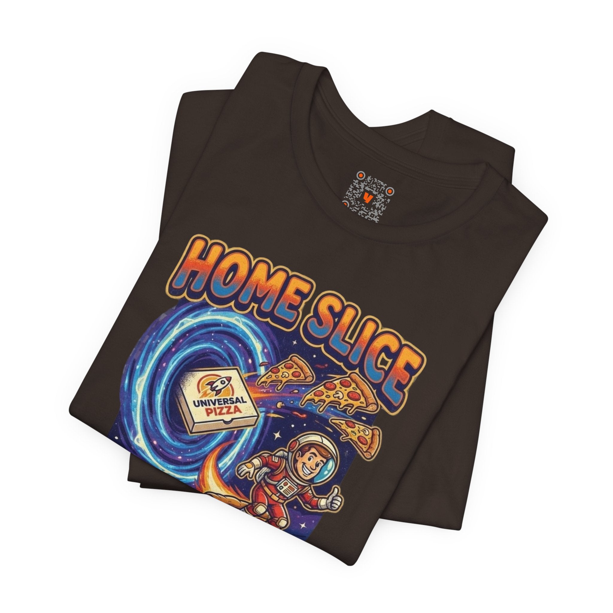 Home Slice Pizza Delivery Tee — "Pizza Delivery Across the Multiverse" Graphic T-Shirt
