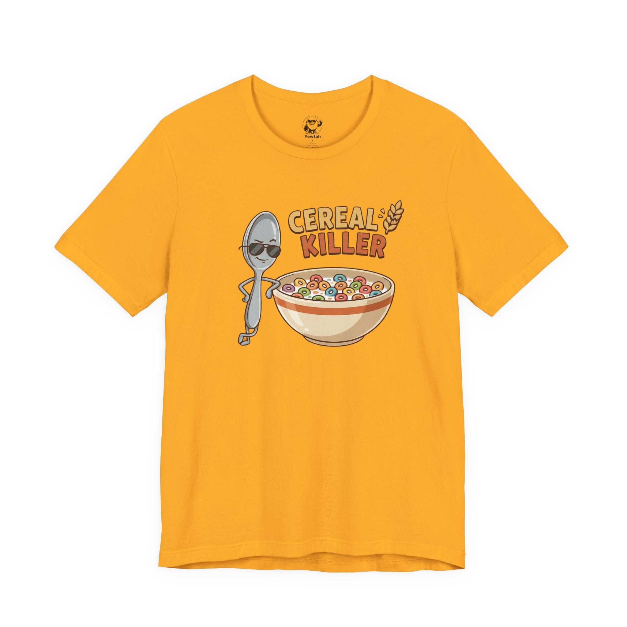 Cereal Killer Tee — Funny Spoon & Cereal Bowl Graphic T-Shirt