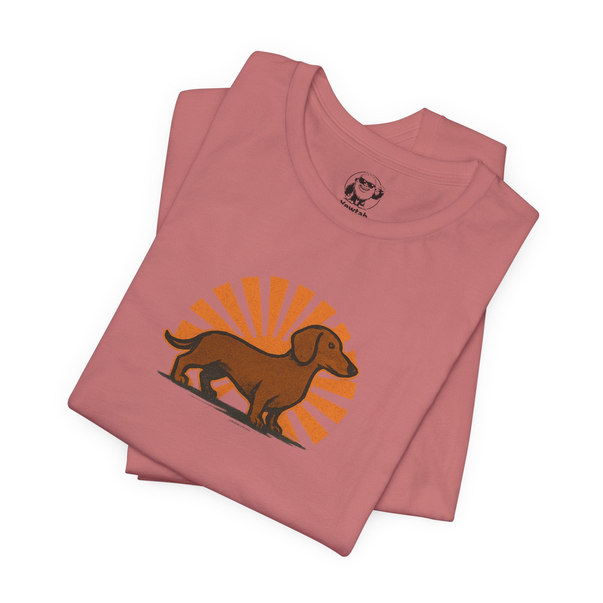Dachshund Sunburst T‑Shirt — Retro Wiener Dog Graphic Tee for Dog Lovers