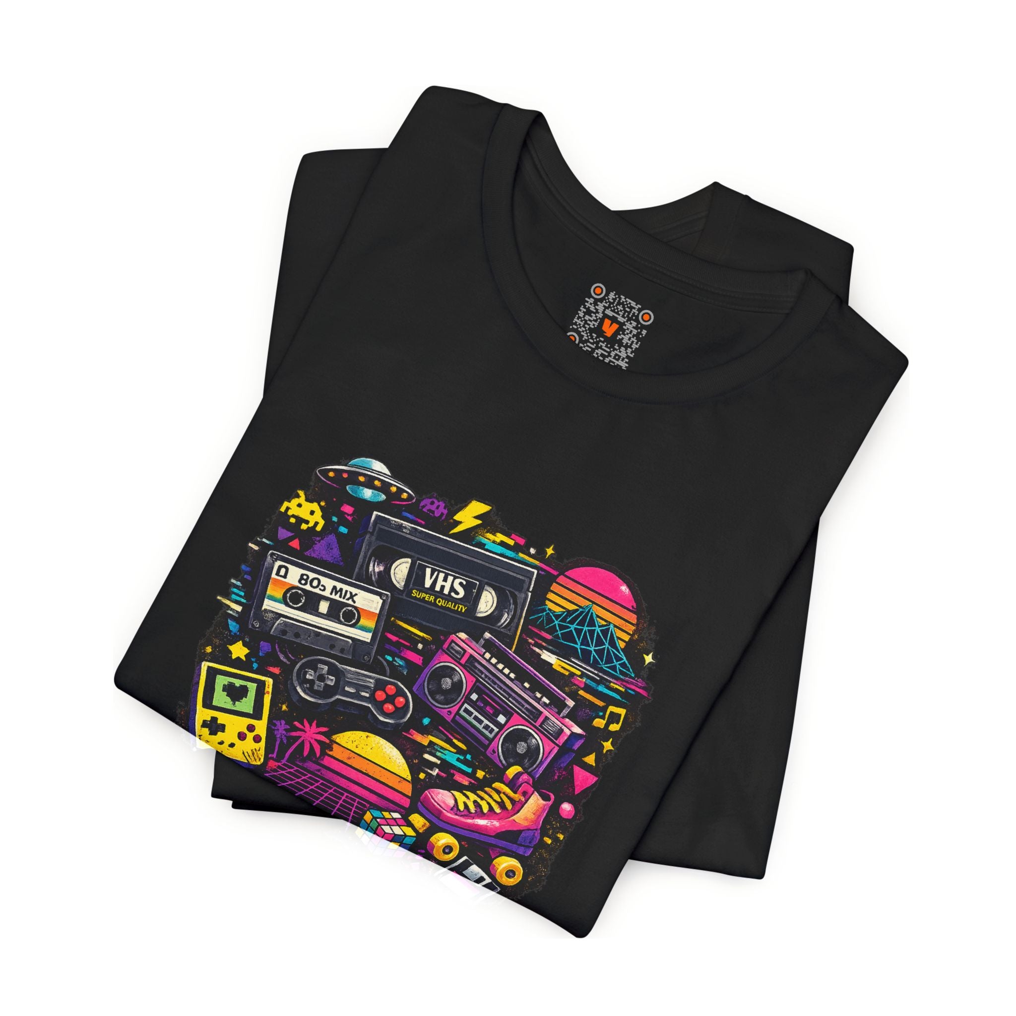 Retro Neon Graphic Tee — 80s Neon Nostalgia